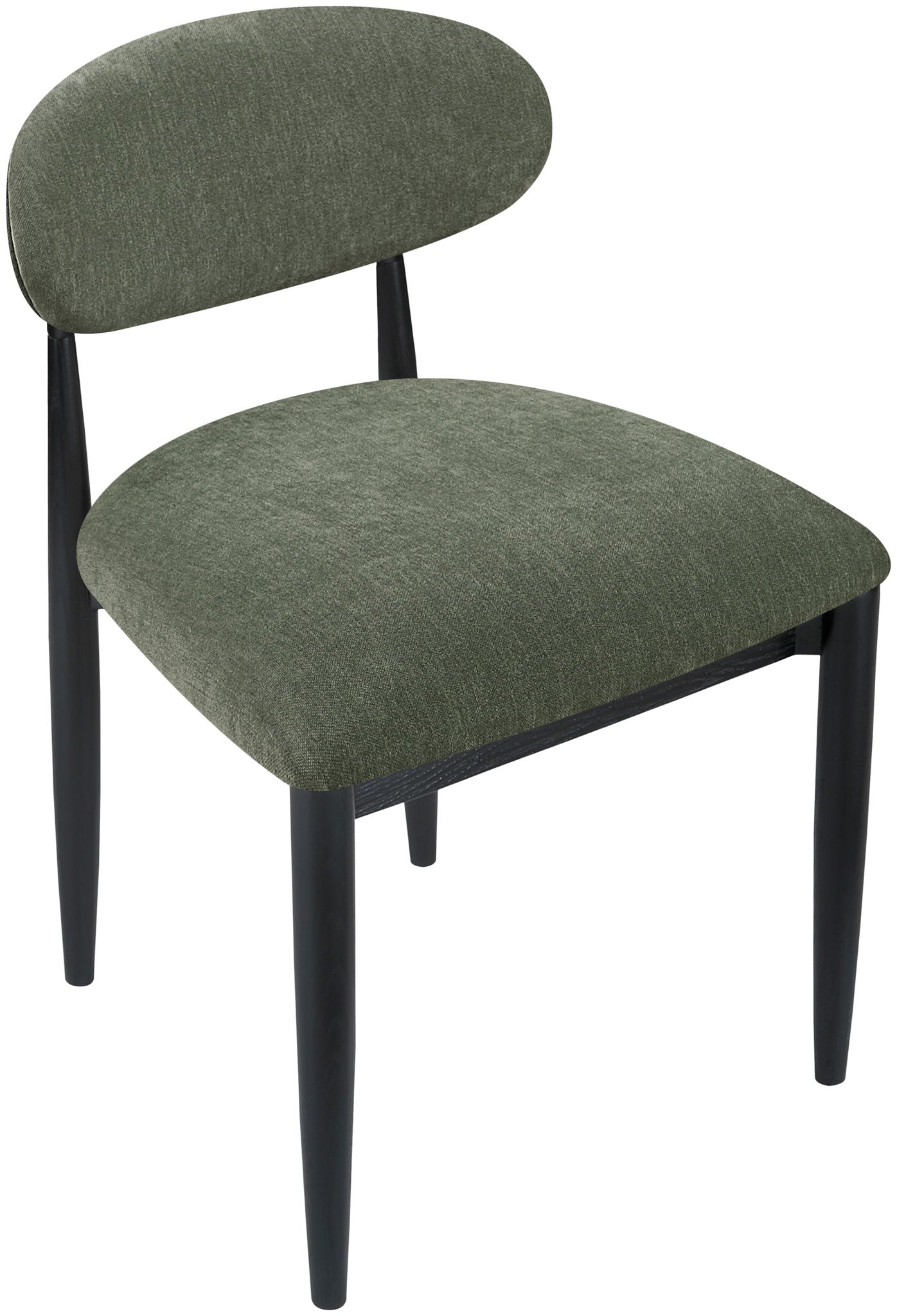 Riccio - Fabric Dining Side Chair (Set of 2) - Black Frame