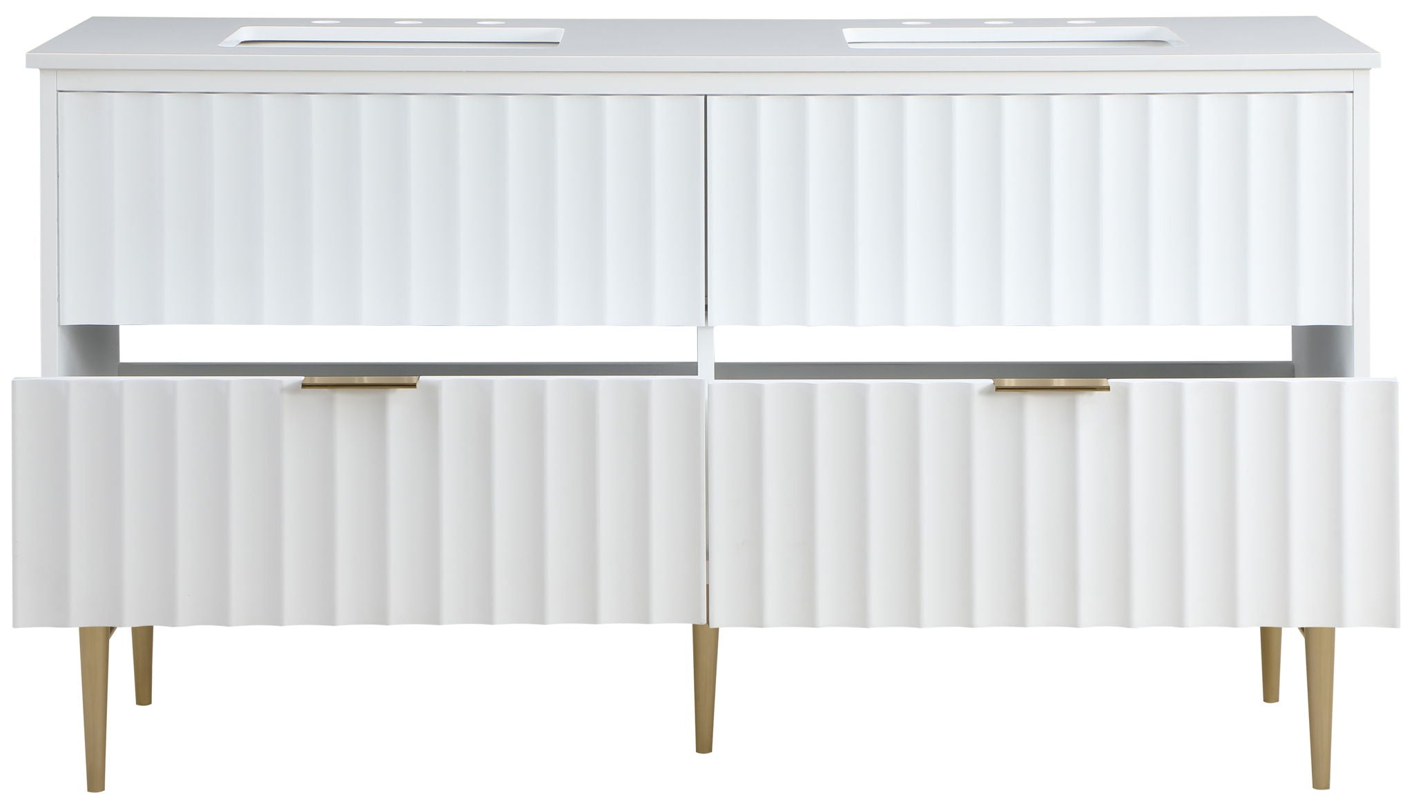 Modernist - Bathroom Vanity With Gold Legs