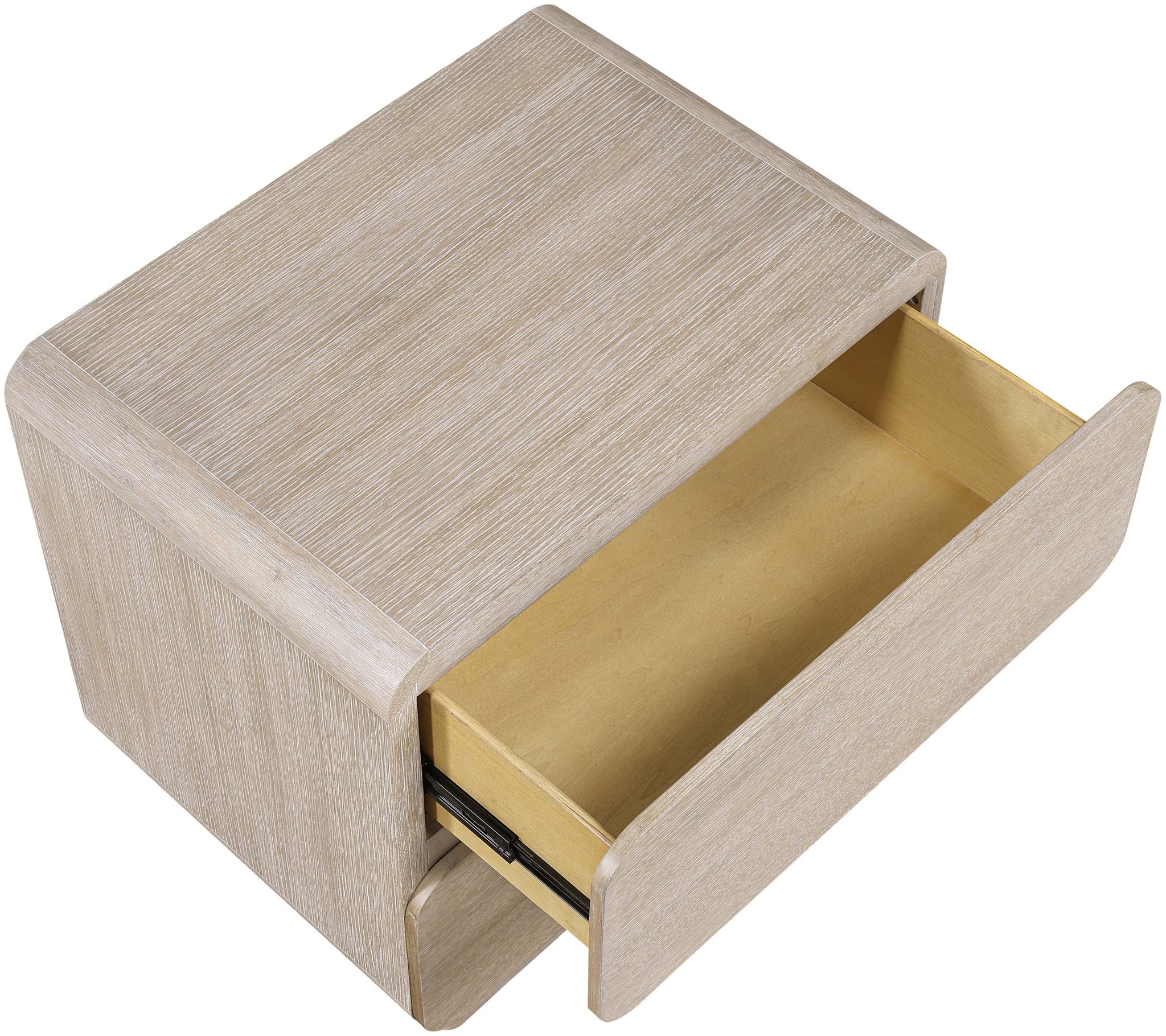 Adagio - Solid Wood And Oak Veneer Nightstand - Natural