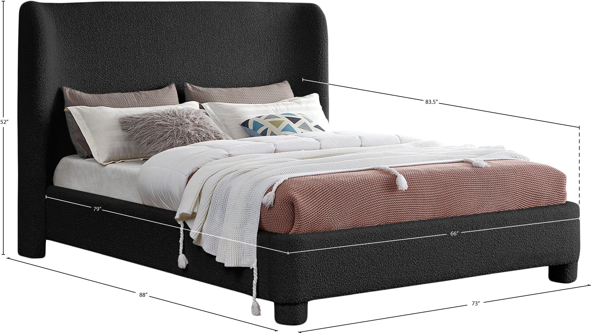 Penny - Boucle Fabric Bed