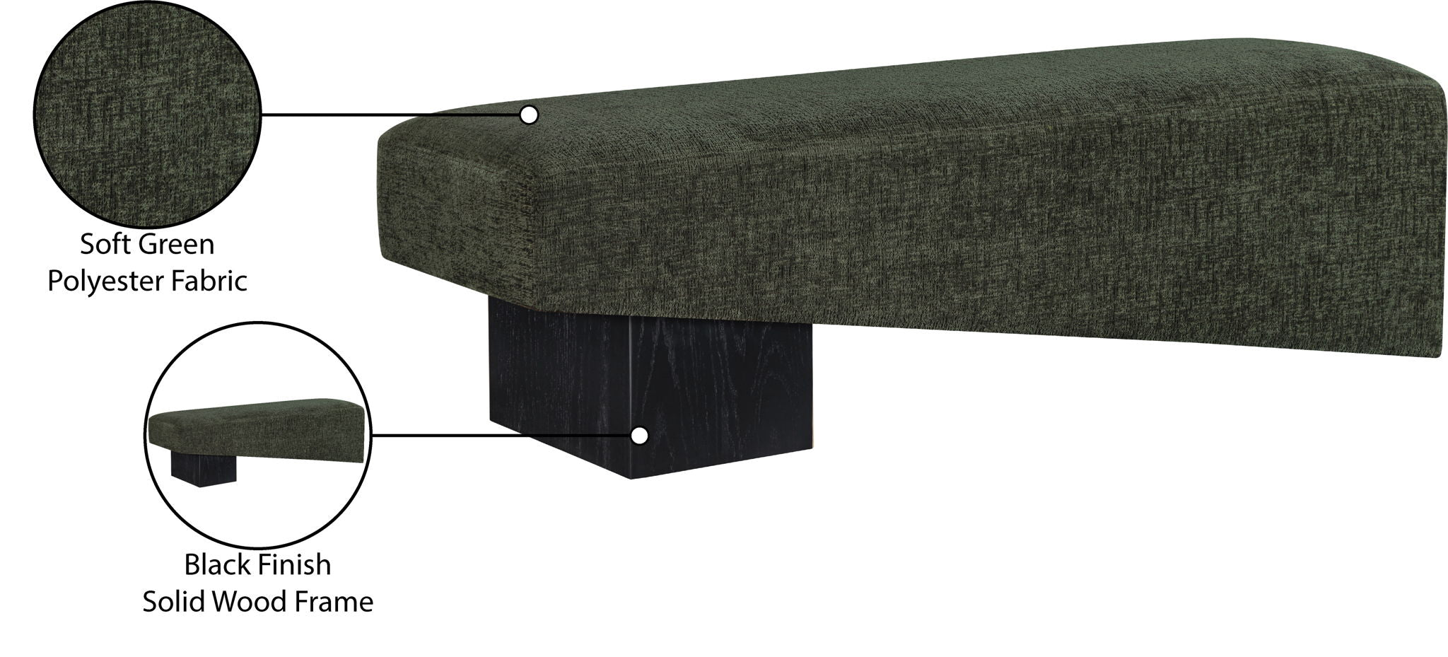 Alora - Bench - Black Base