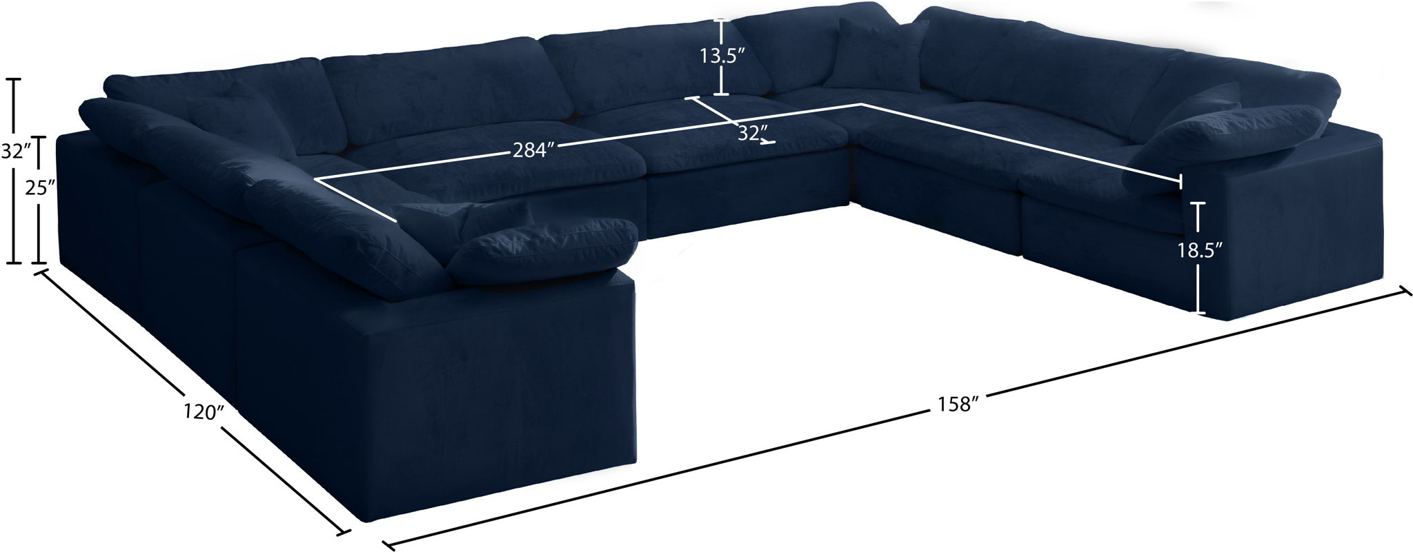 Cozy - 8 Piece Modular Sectional