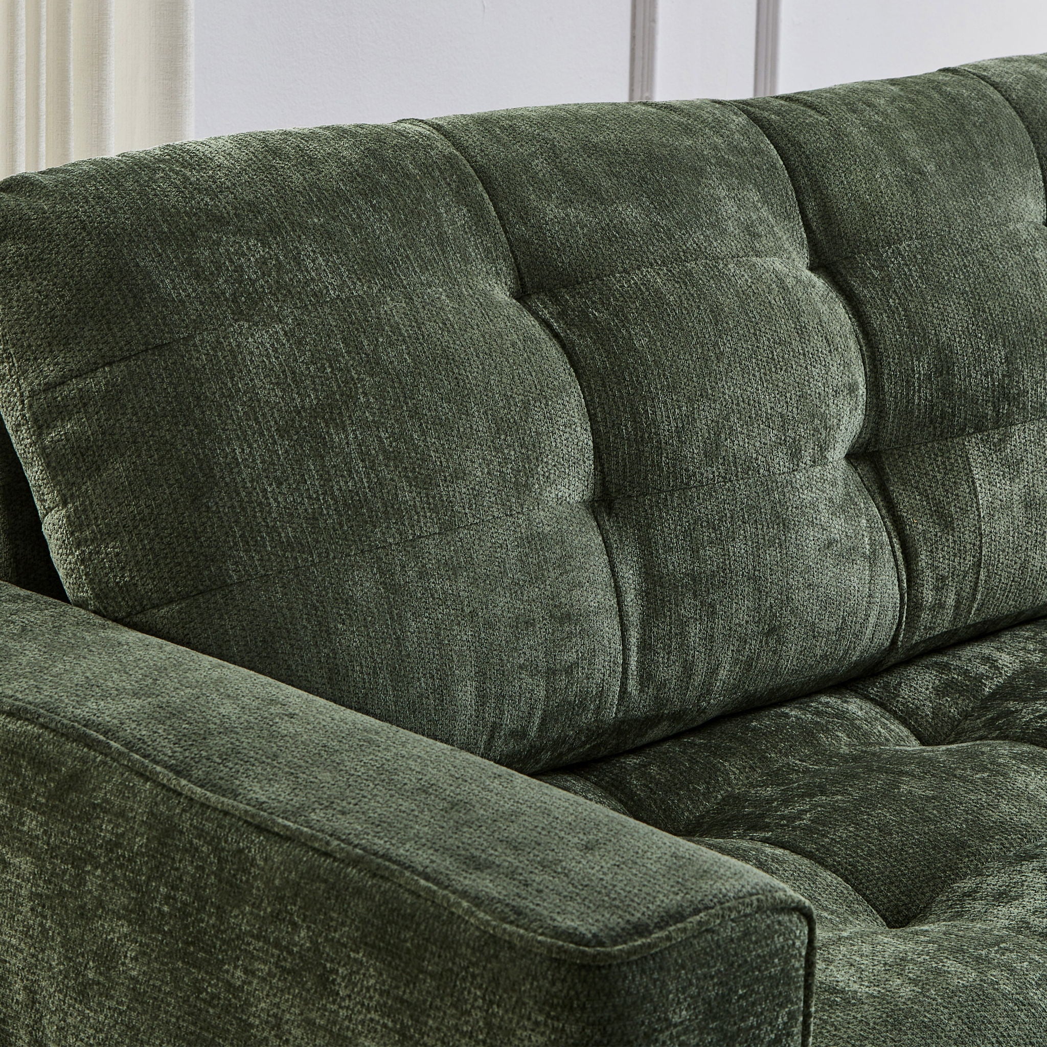 Modern Sectional Sofa U-Shaped With Movable Ottomans, tooth Speakers, LED Lights And Modular Storage