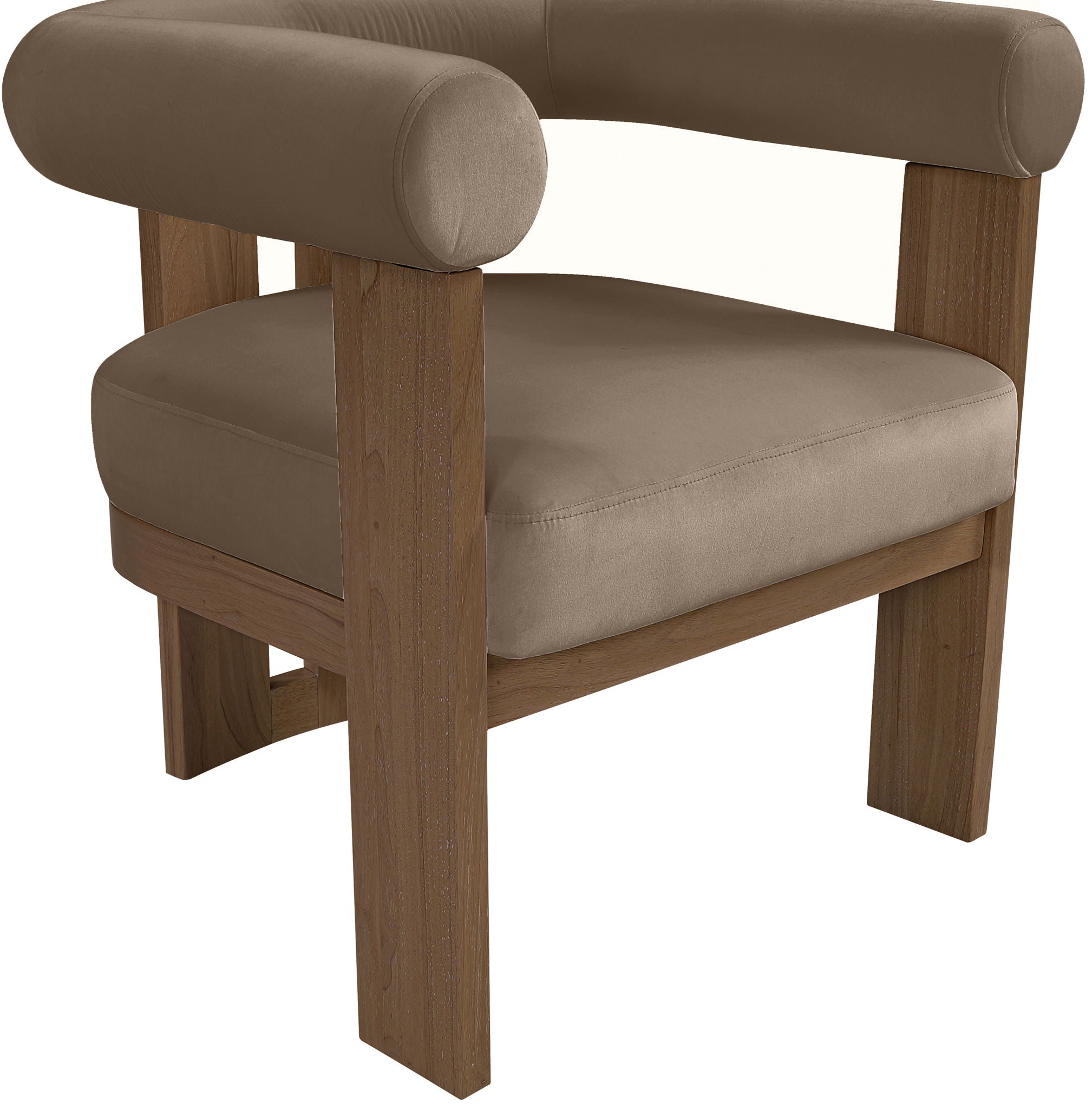 Arienzo - Performance Fabric Upholstered Accent Chair - Walnut Base