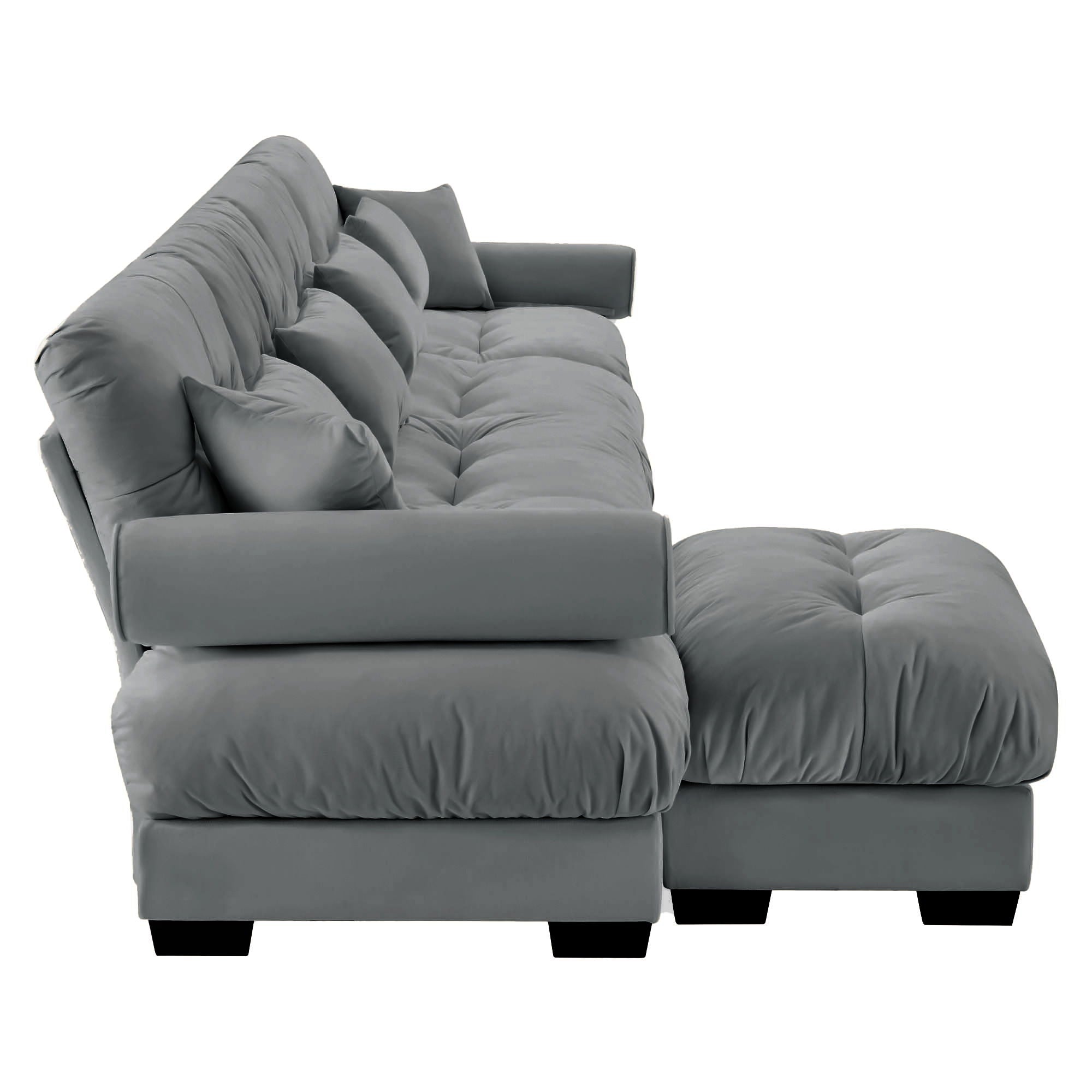 Super Comfort Oversized Modular Sectional Sofa With Movable Ottoman