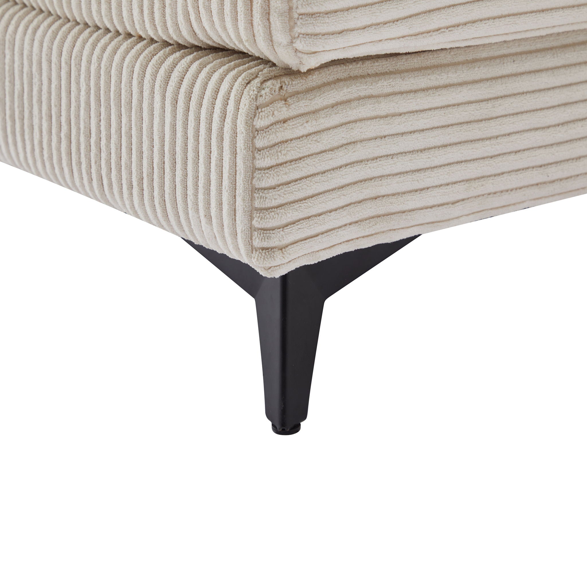 Modern Deep Seat Sectional Sofa With Ottoman