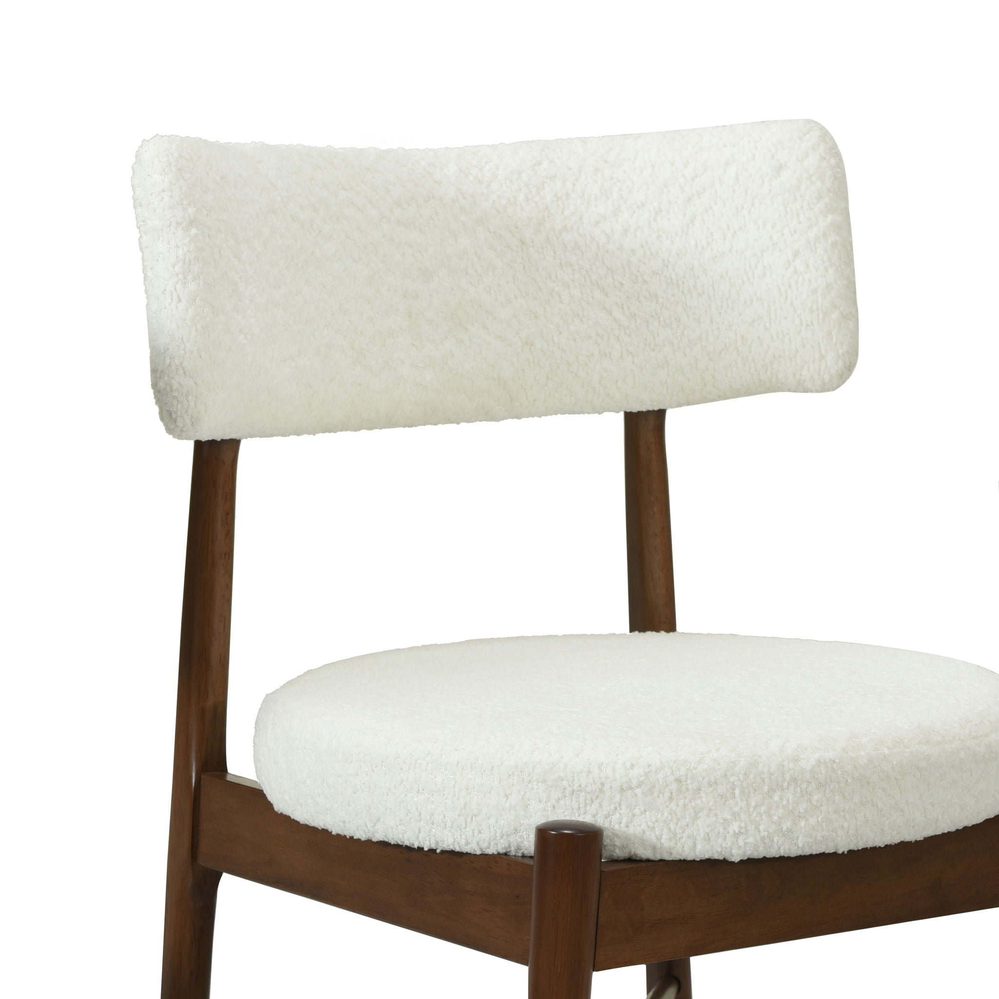 Mid Century Modern Counter Stools, Fabric Upholstered Chairs