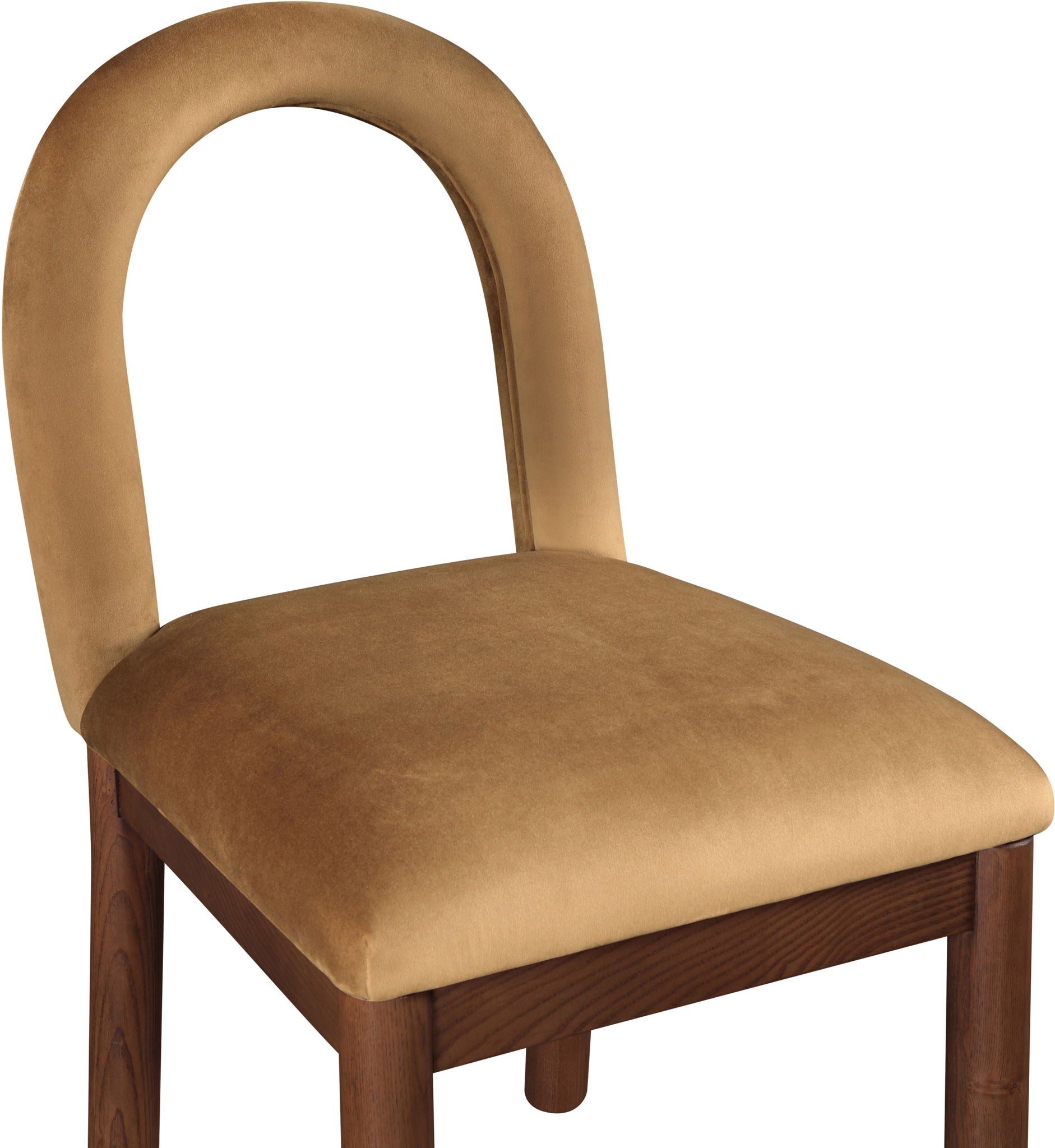 Conrad - Velvet Dining Chair With Brown Legs