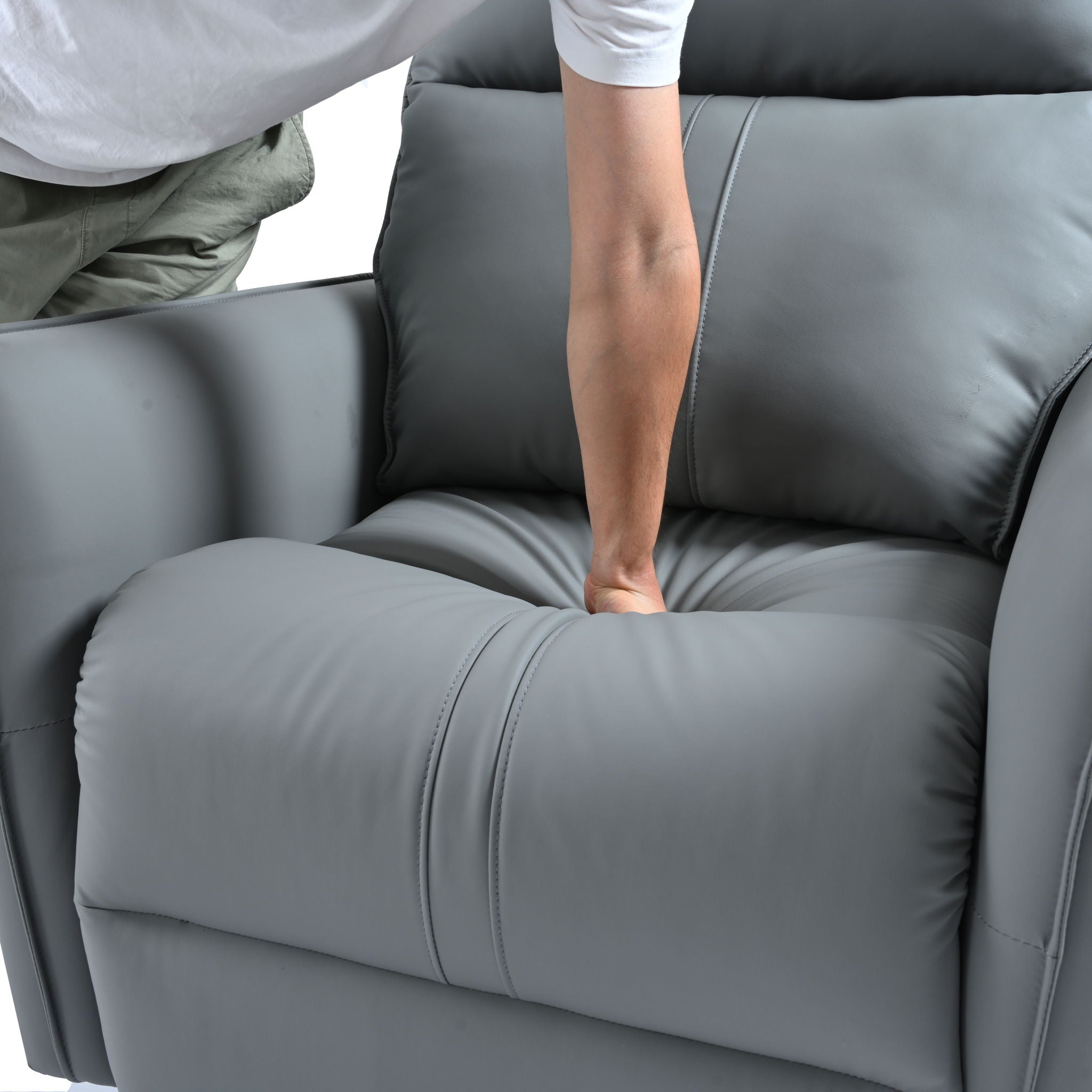 270° Power Swivel Rocker Glider Recliner Chair With USB Ports