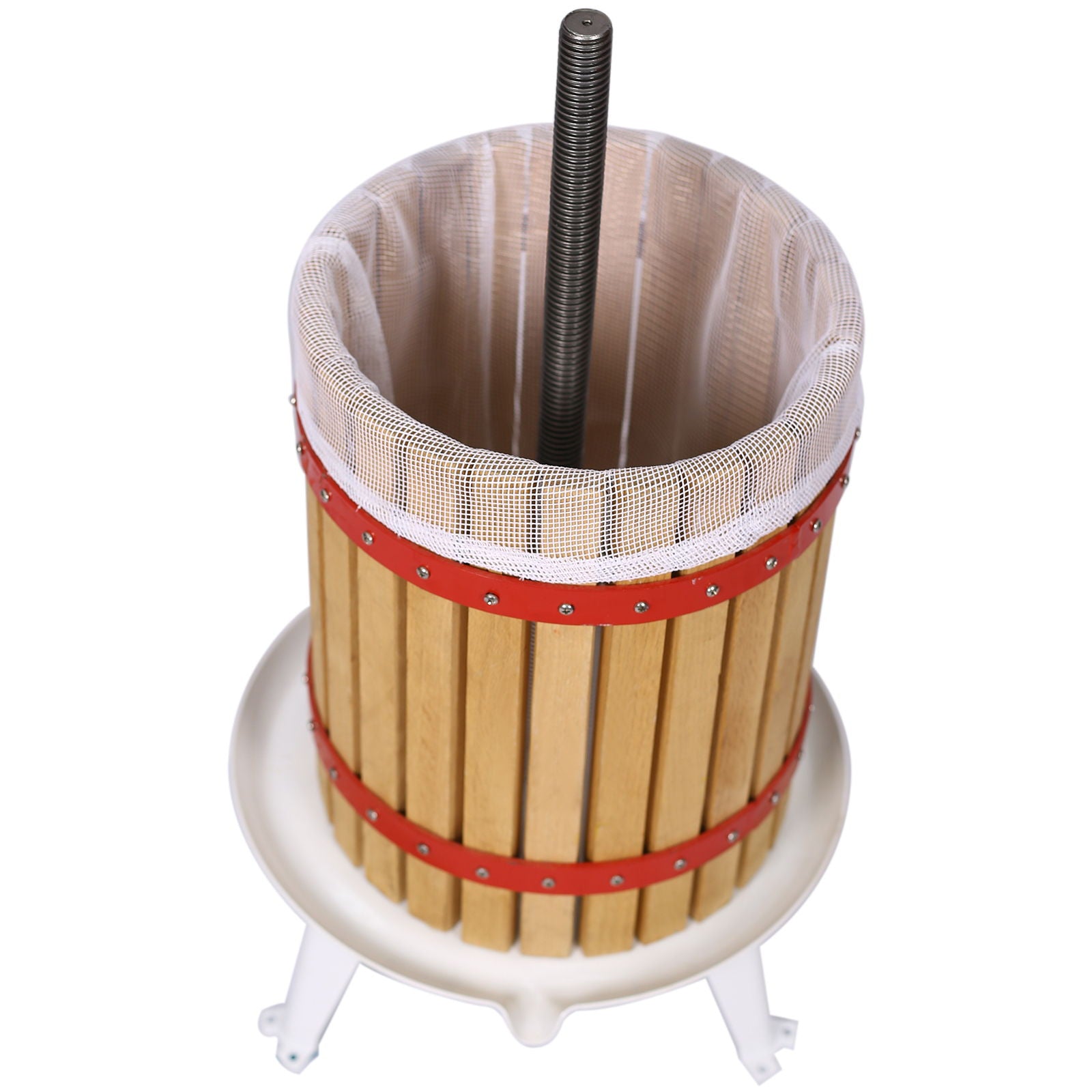 Manual Juice Maker Fruit Wine Press And Crusher With Filter Bag For Apple, Grape, And Berries - Green