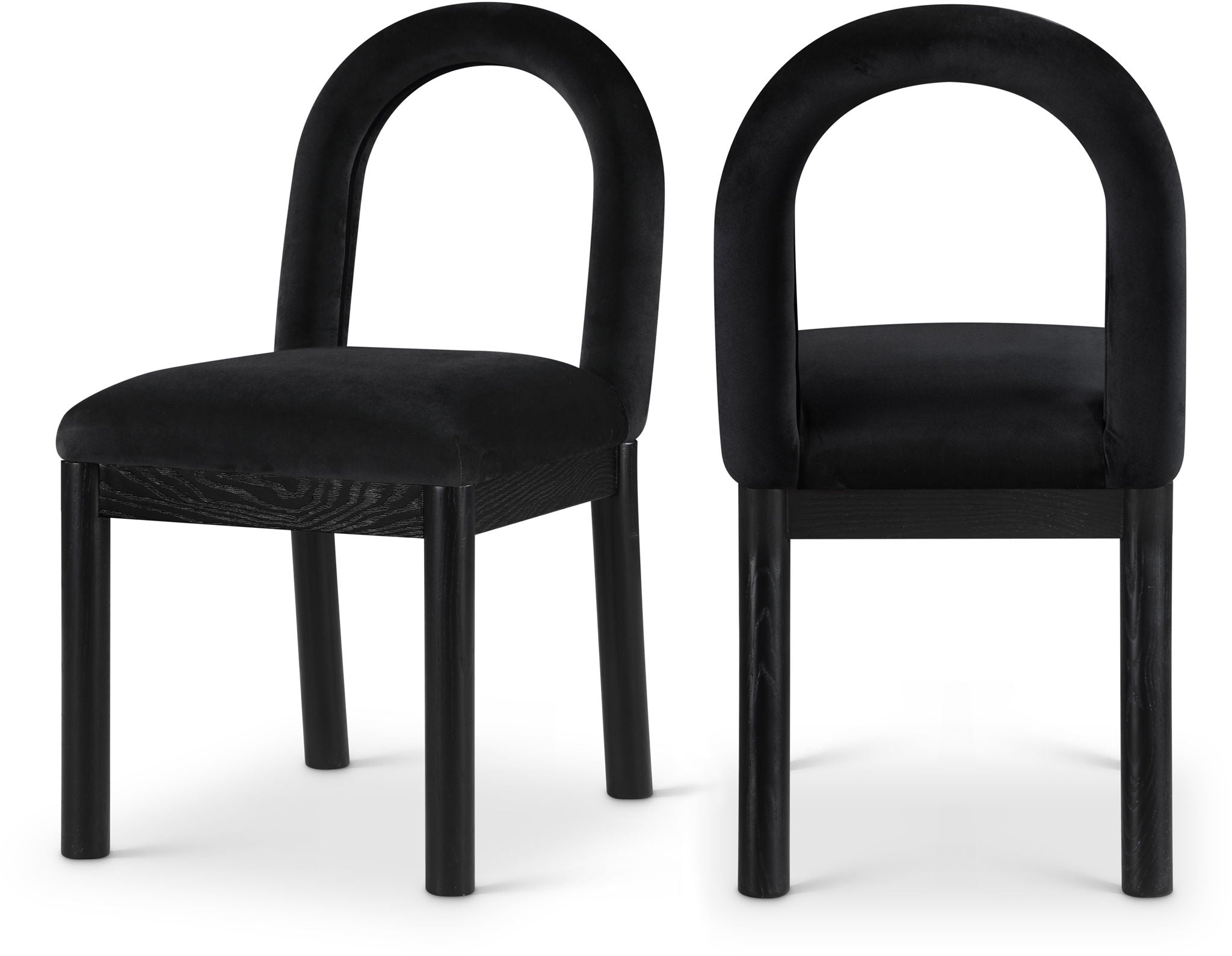 Conrad - Velvet Dining Chair With Black Legs