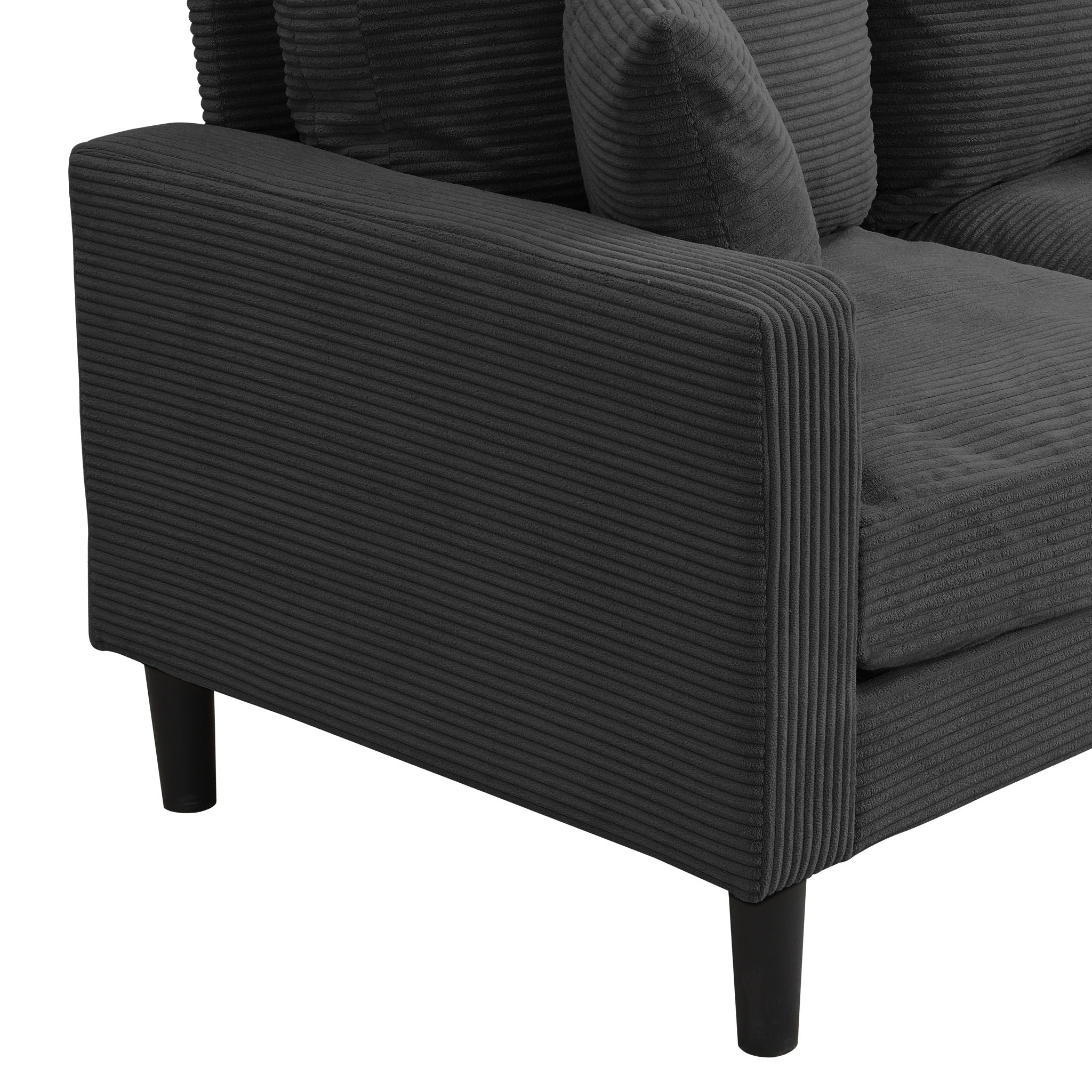Modern Upholstered 2 Piece Sofa Set With 3 Seater And 2 Seater