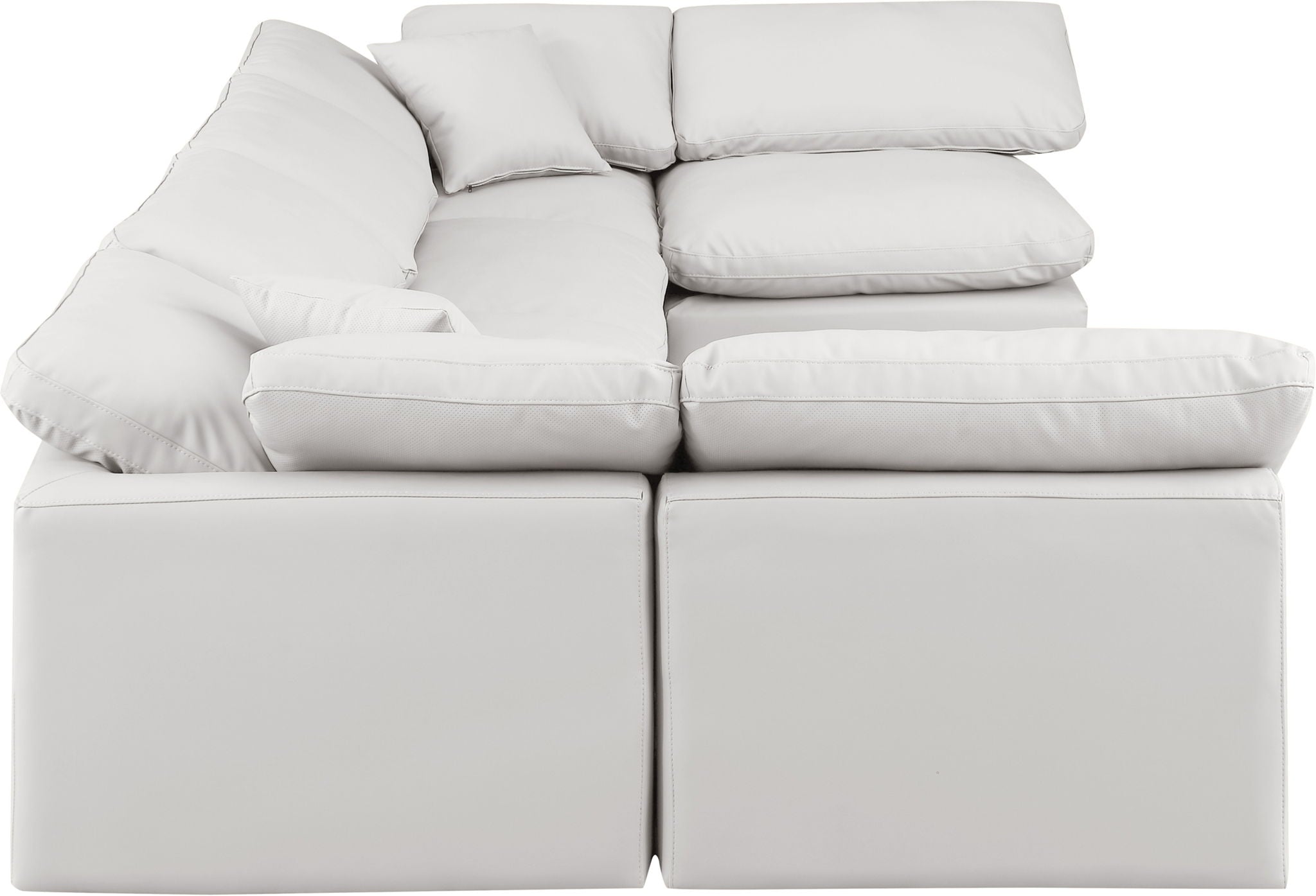Indulge - Faux Leather 6 Piece Modular U-Shaped Sectional