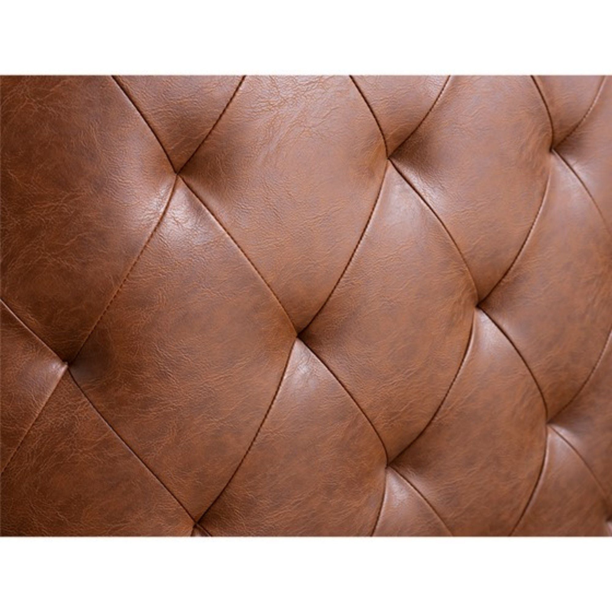 Swivel Chair With Tufted Barrel Design And Nailhead Accents