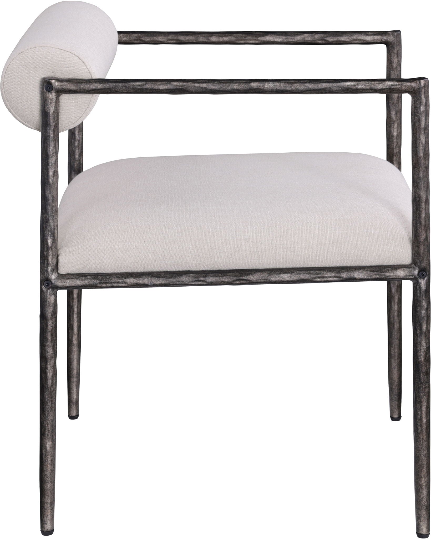 Axis - Linen Textured Beige Fabric Upholstered Dining Chair (Set of 2)