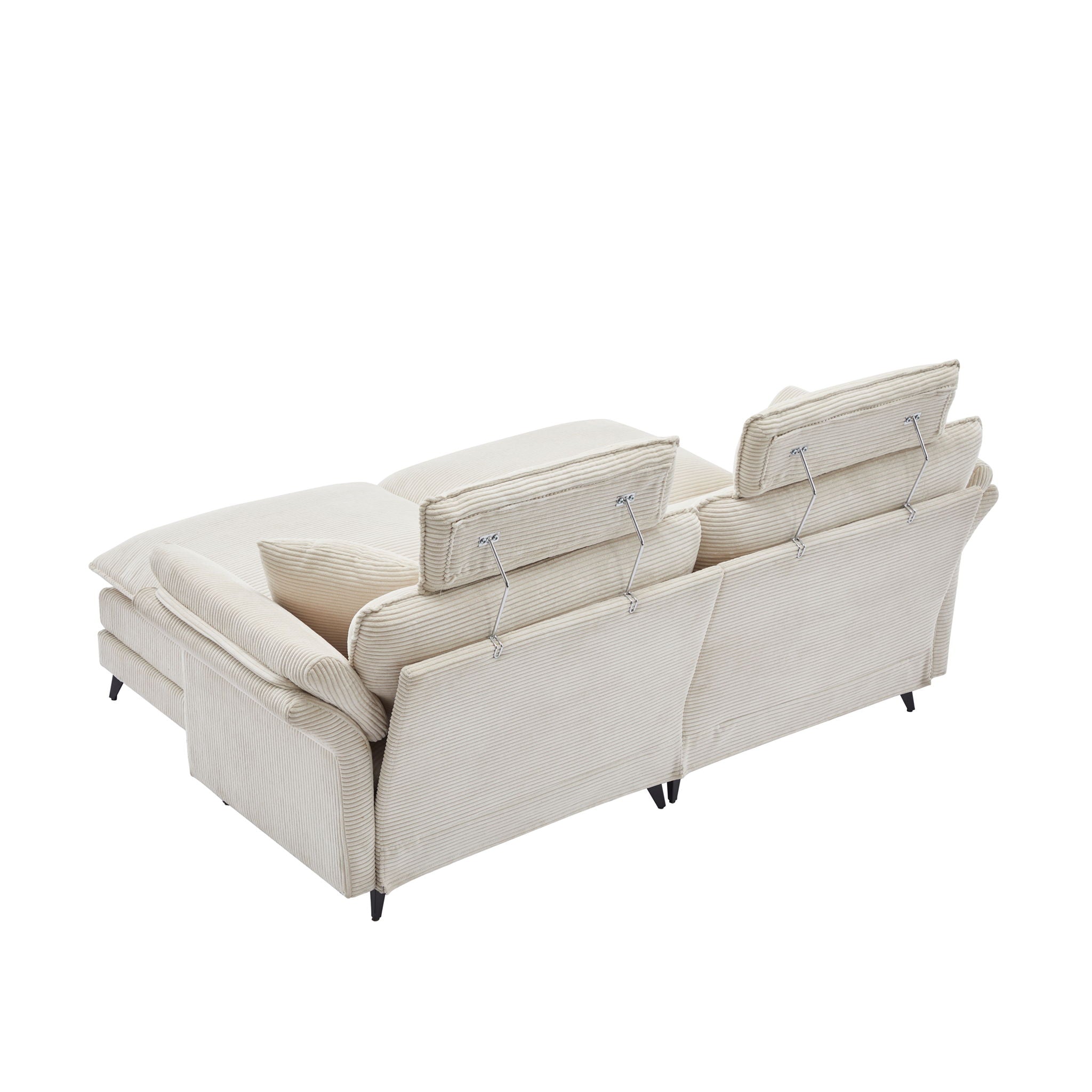 Modern Deep Seat Sectional Sofa With Ottoman
