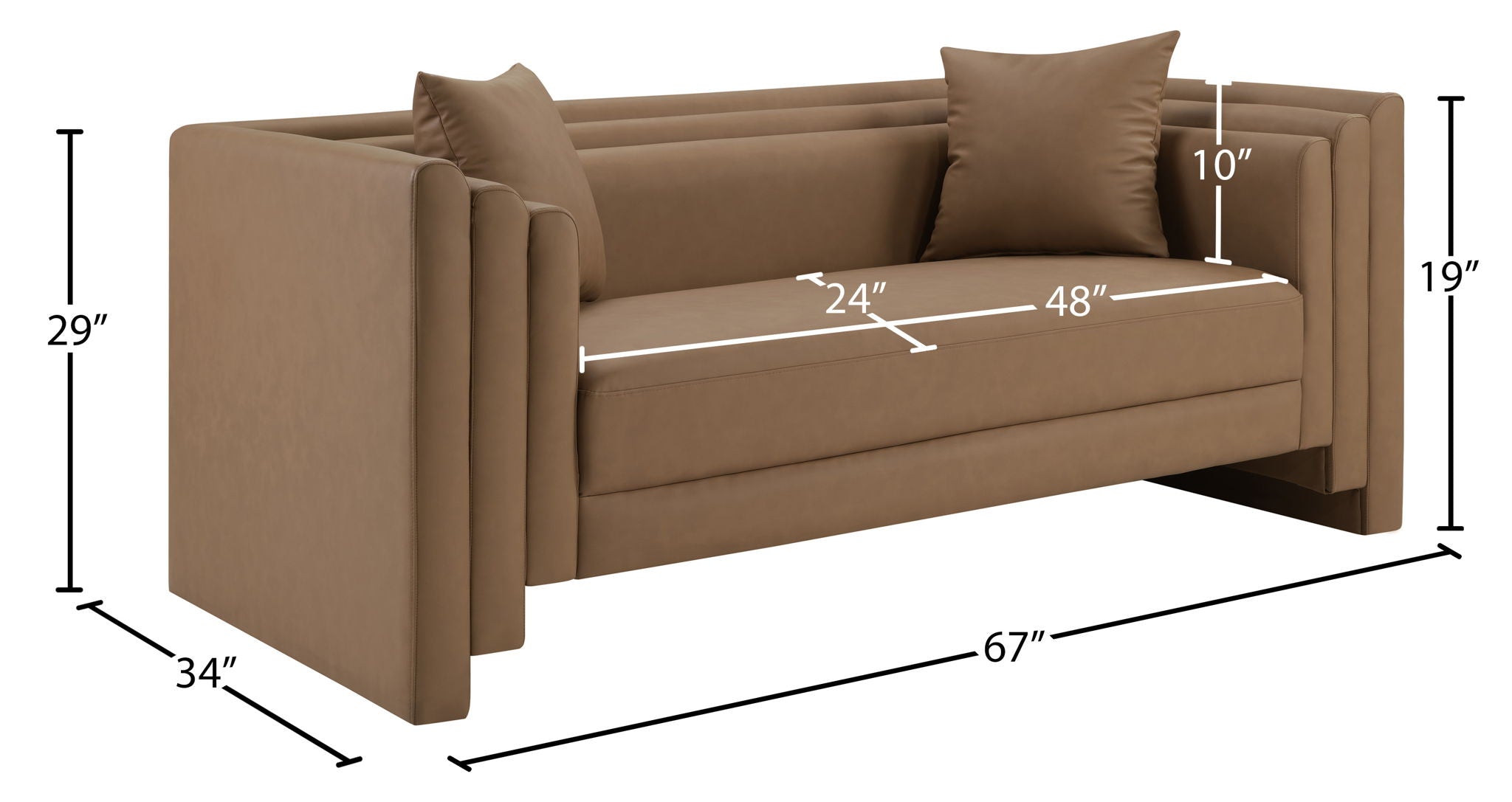 Everett - Vegan Leather Upholstered Loveseat