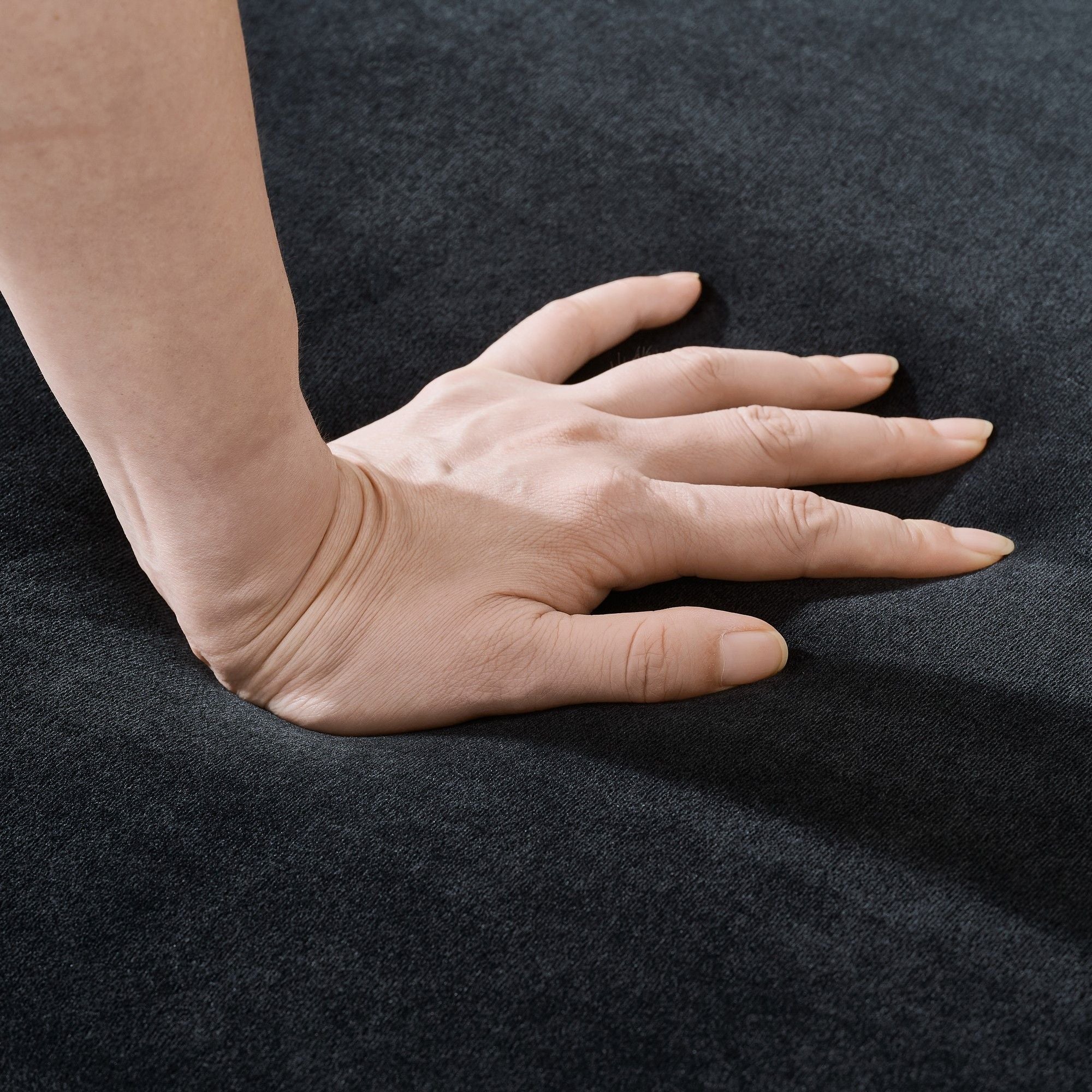 Chesterfield Upholstery Fabric Sofa With Roll Armrest & Nailhead, Mid Century Modern 3 And 3 Seater Couch