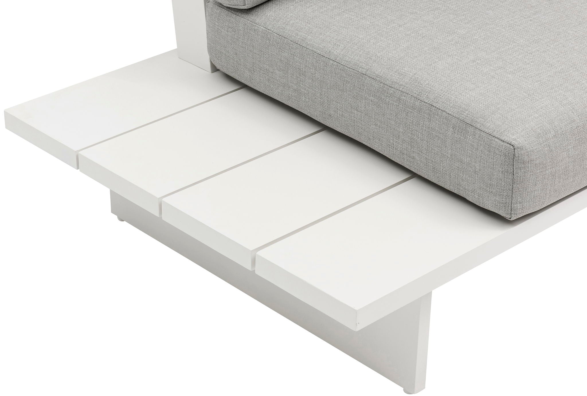 Maldives - 5 Piece Water Resistant Outdoor Patio Modular Sectional With White Base