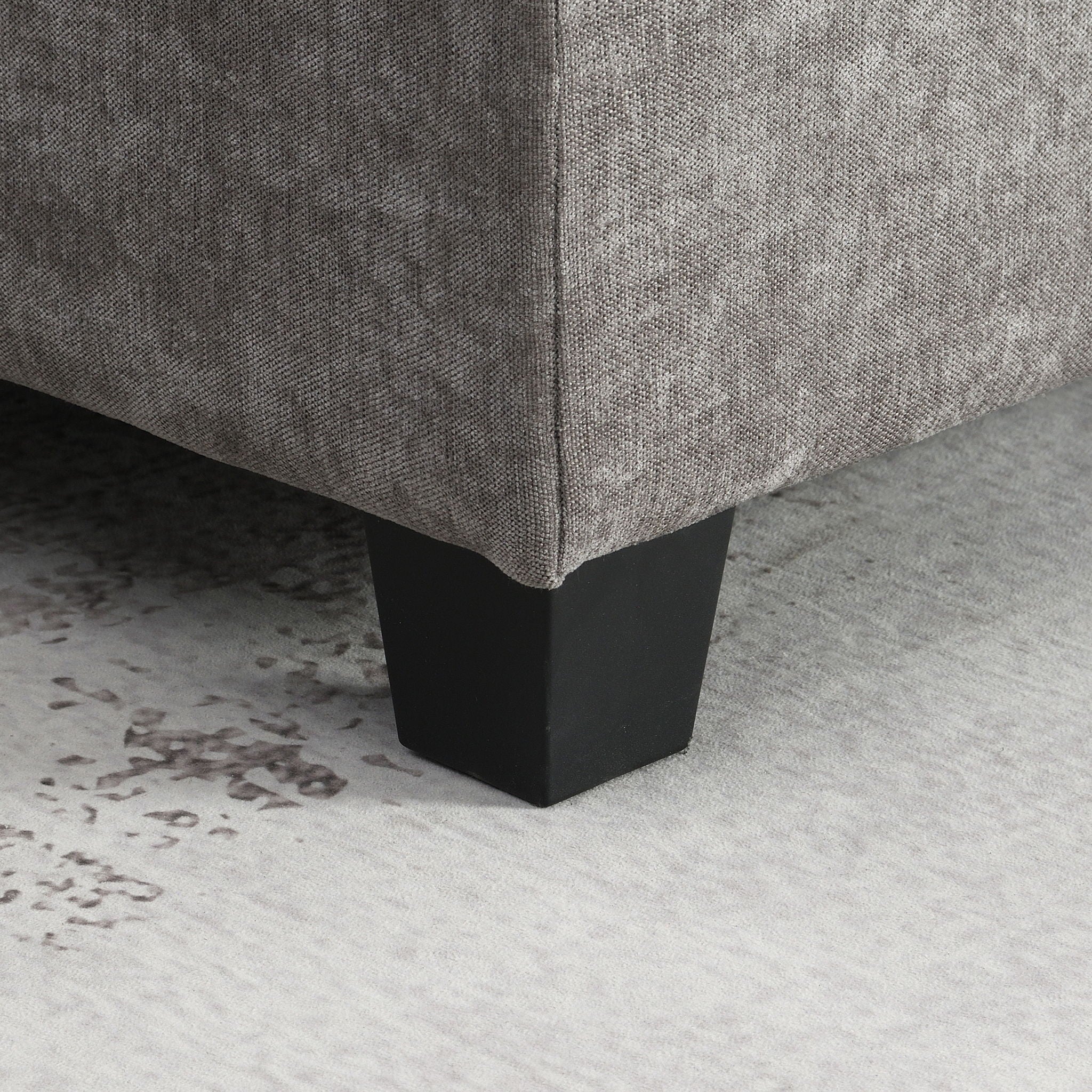 Sectional With Acrylic Table Top U Shaped Couch Set With 2 Consoles USB Charger, Storage Drawers And Pockets Movable Ottoman Tufted Sofa