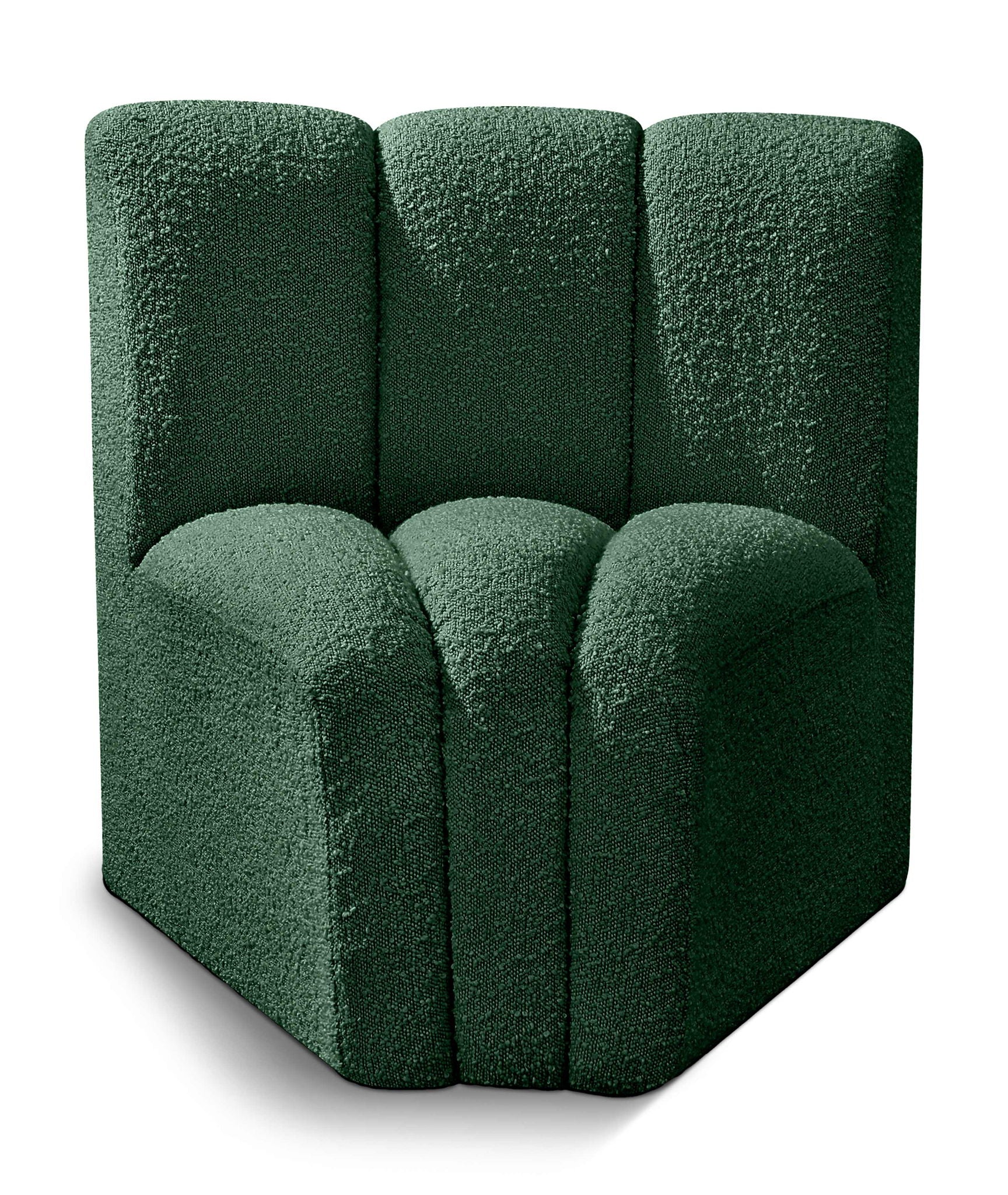 Arc - Boucle Fabric Curved Corner Chair