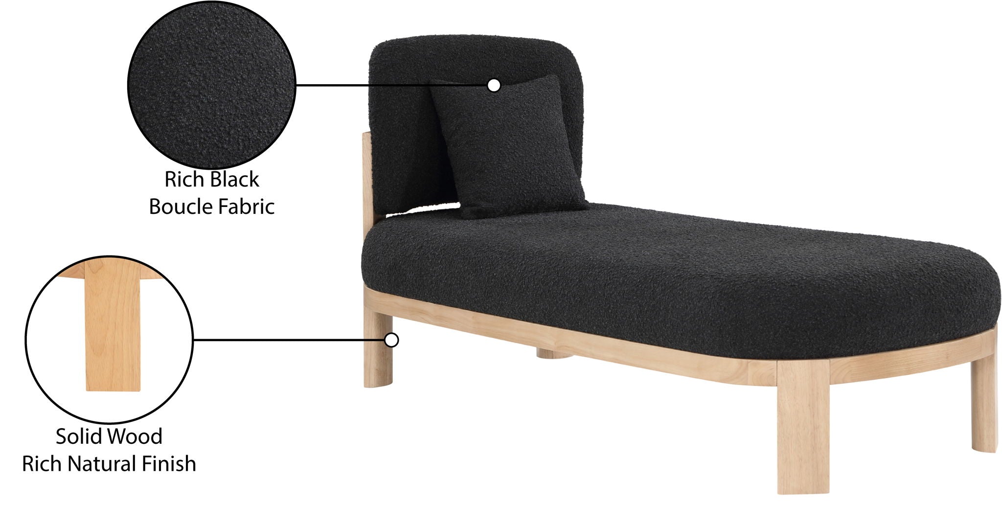 Maybourne - Chaise / Bench With Natural Frame
