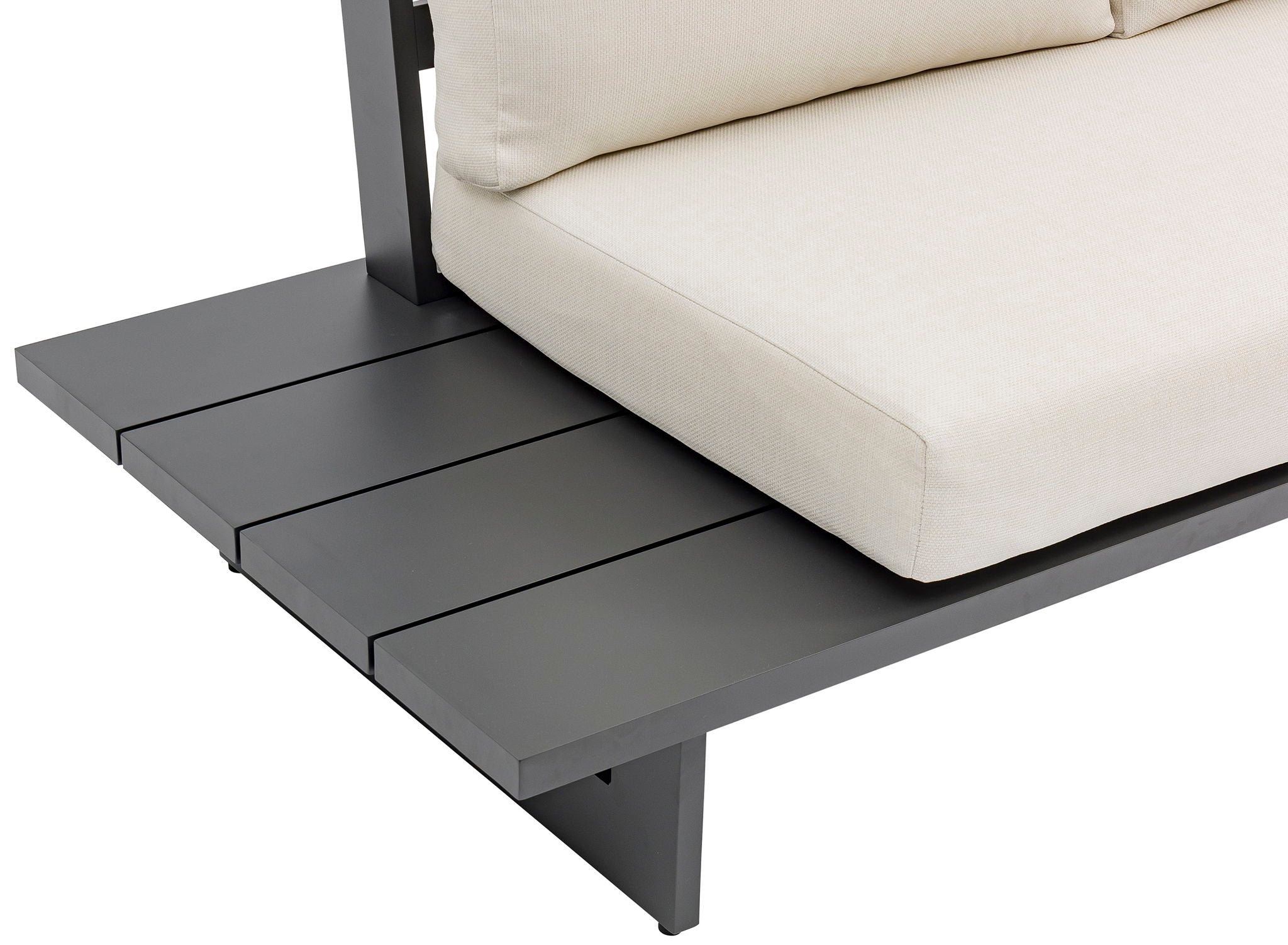 Maldives - 5 Piece Water Resistant Outdoor Patio Modular Sectional With Gray Base