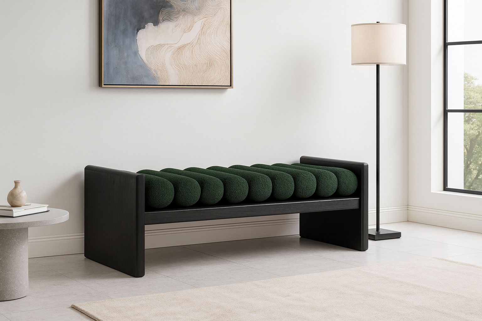 Waverly - Bench With Black Frame
