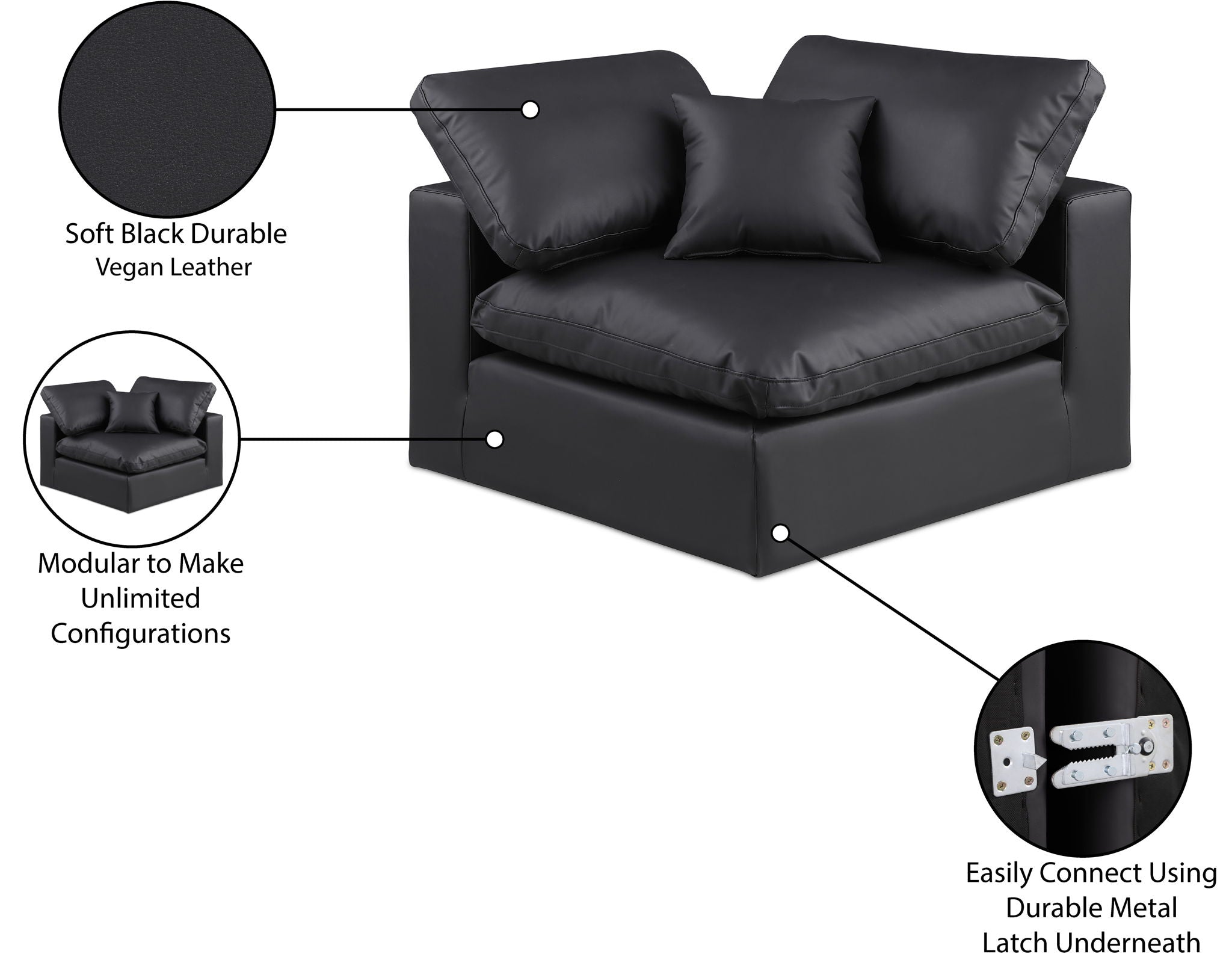 Comfy - Faux Leather Corner Chair