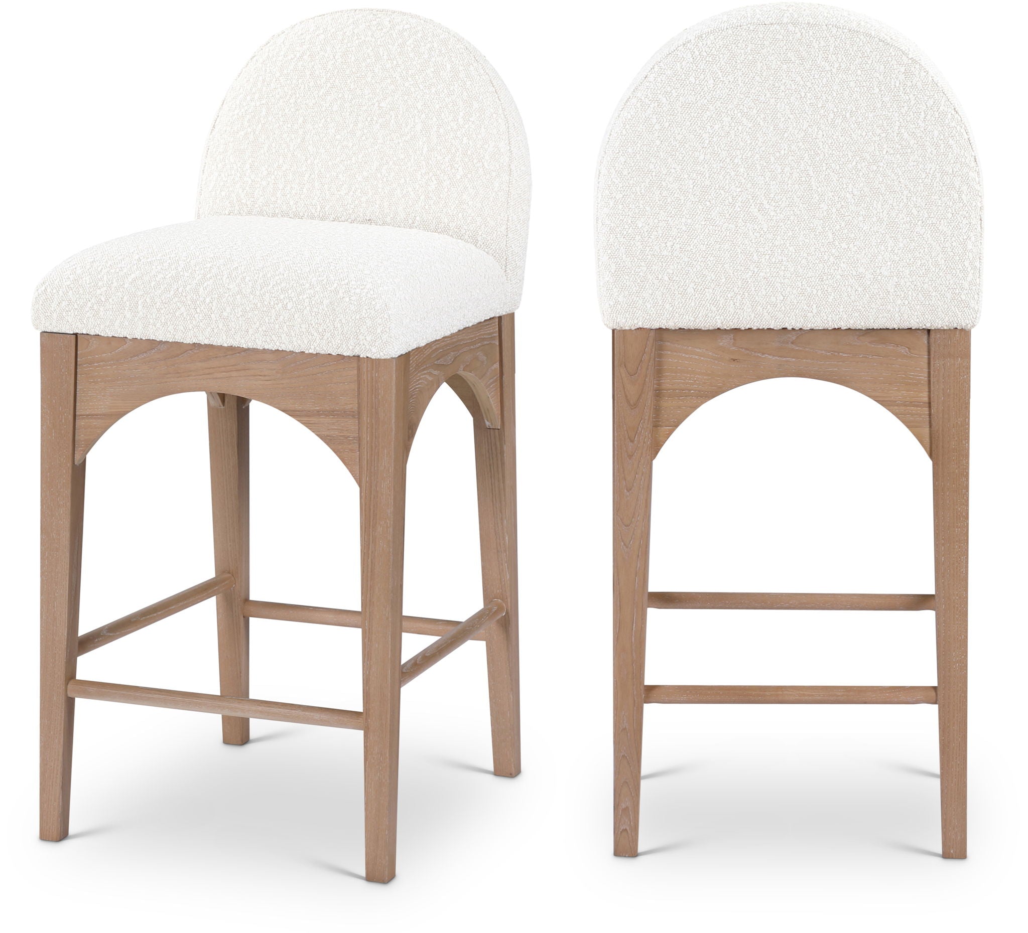 Waldorf - Boucle Stool With Natural Legs