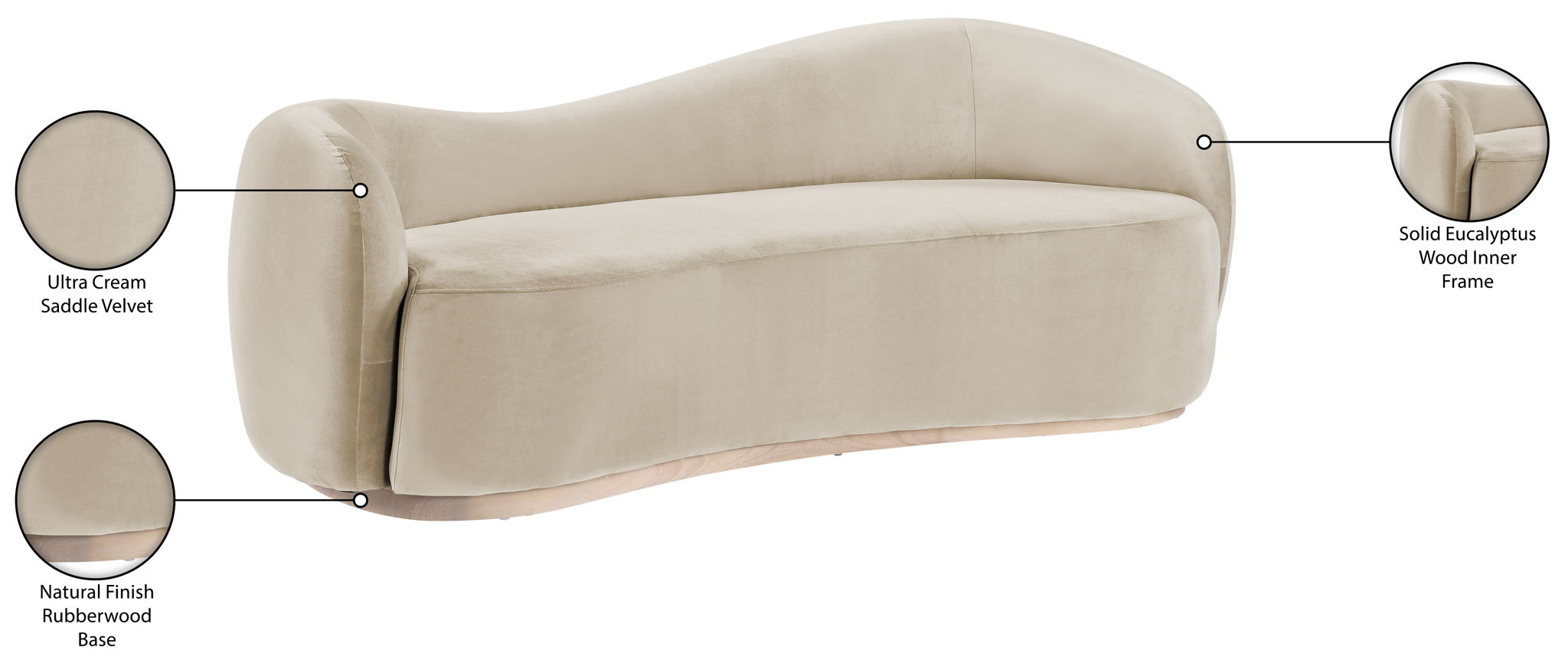 Gustavo - Velvet Upholstered Sofa