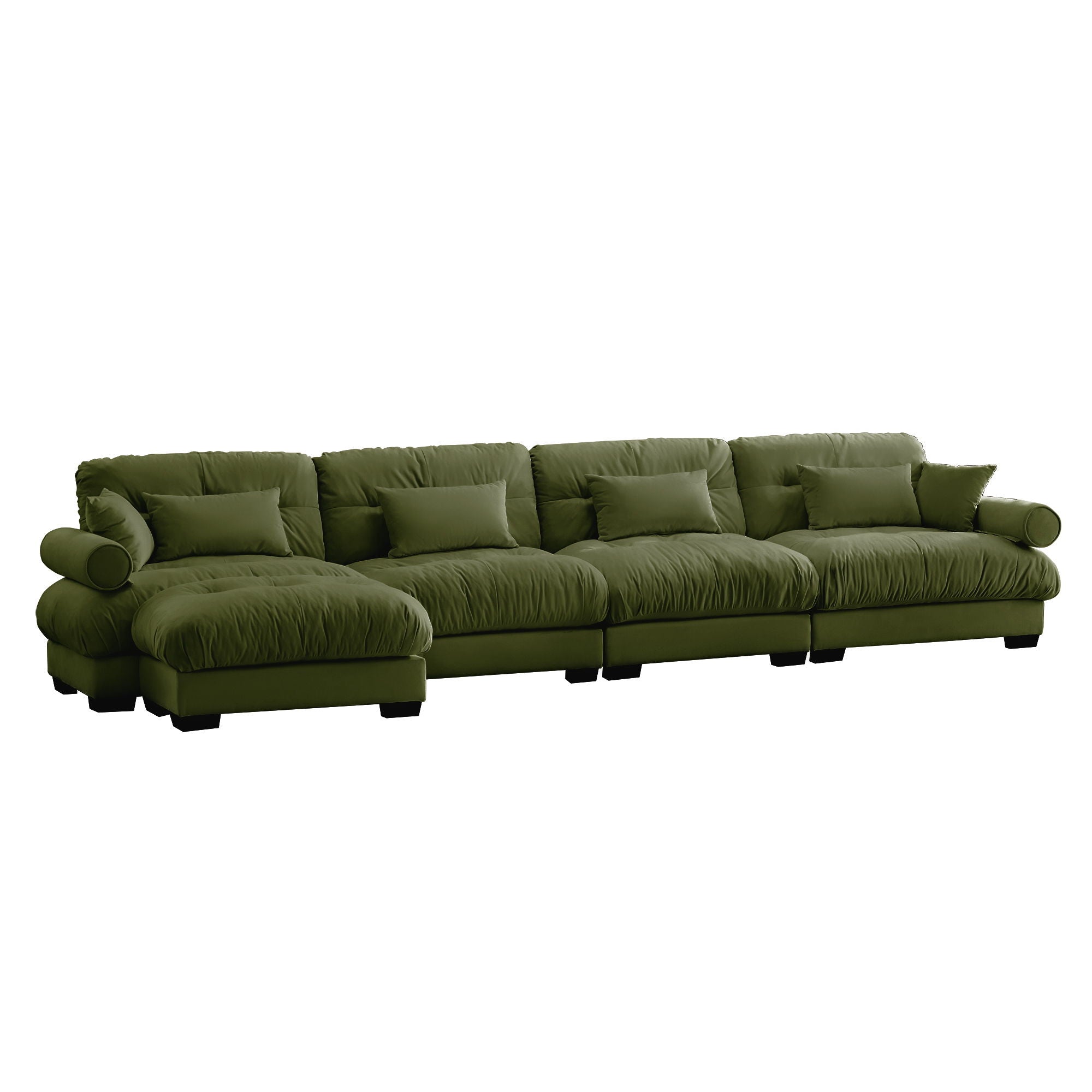 Super Comfort Oversized Modular Sectional Sofa With Movable Ottoman