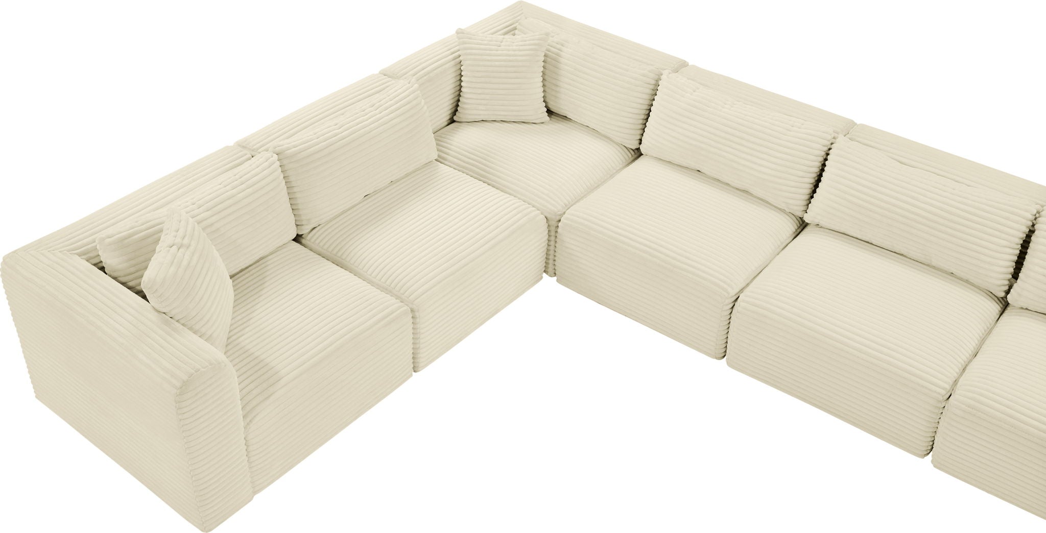 Shaggy - 9 Piece Modular U-Shaped Sectional