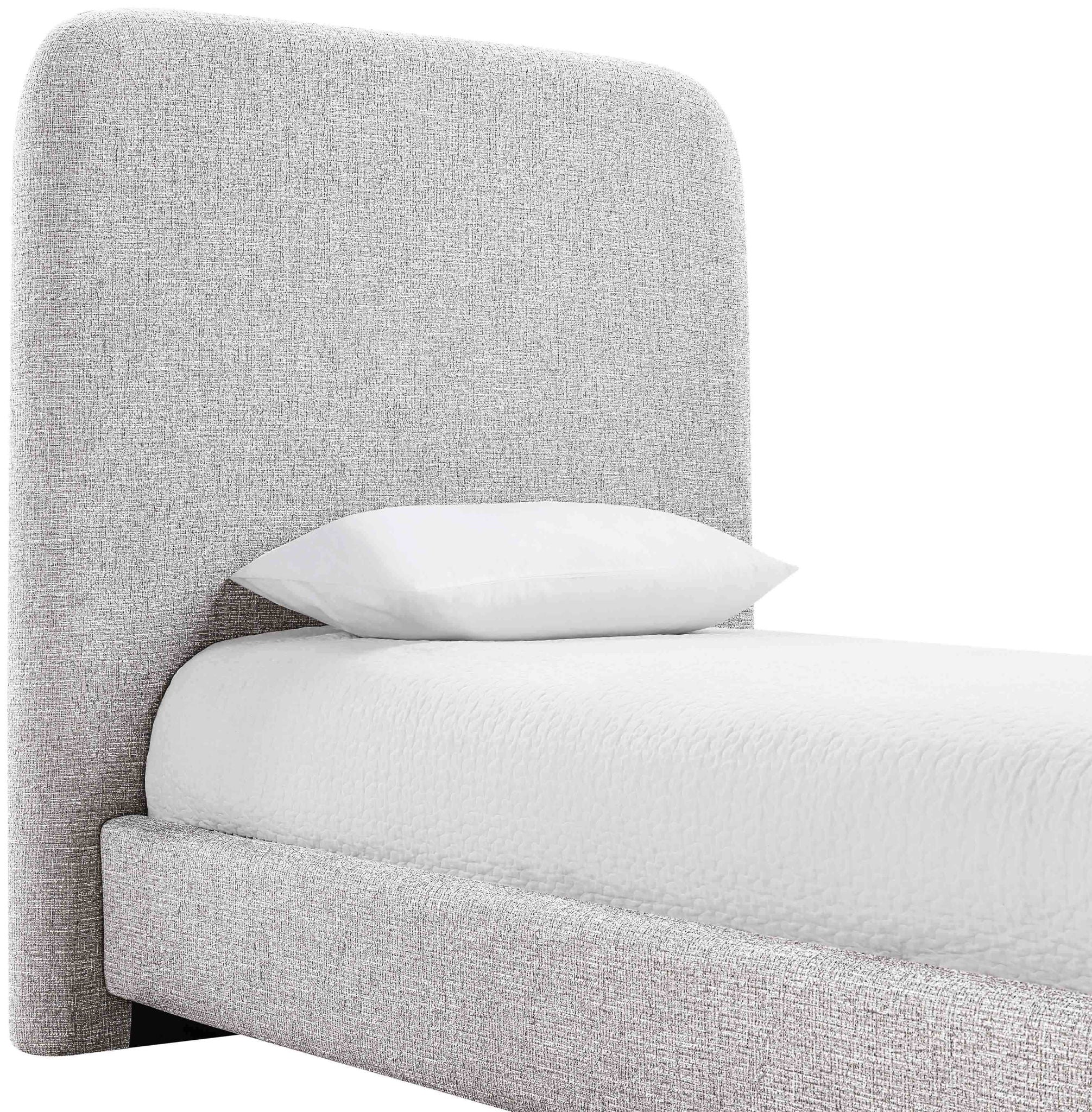 Fira - Linen Textured Fabric Upholstered Bed