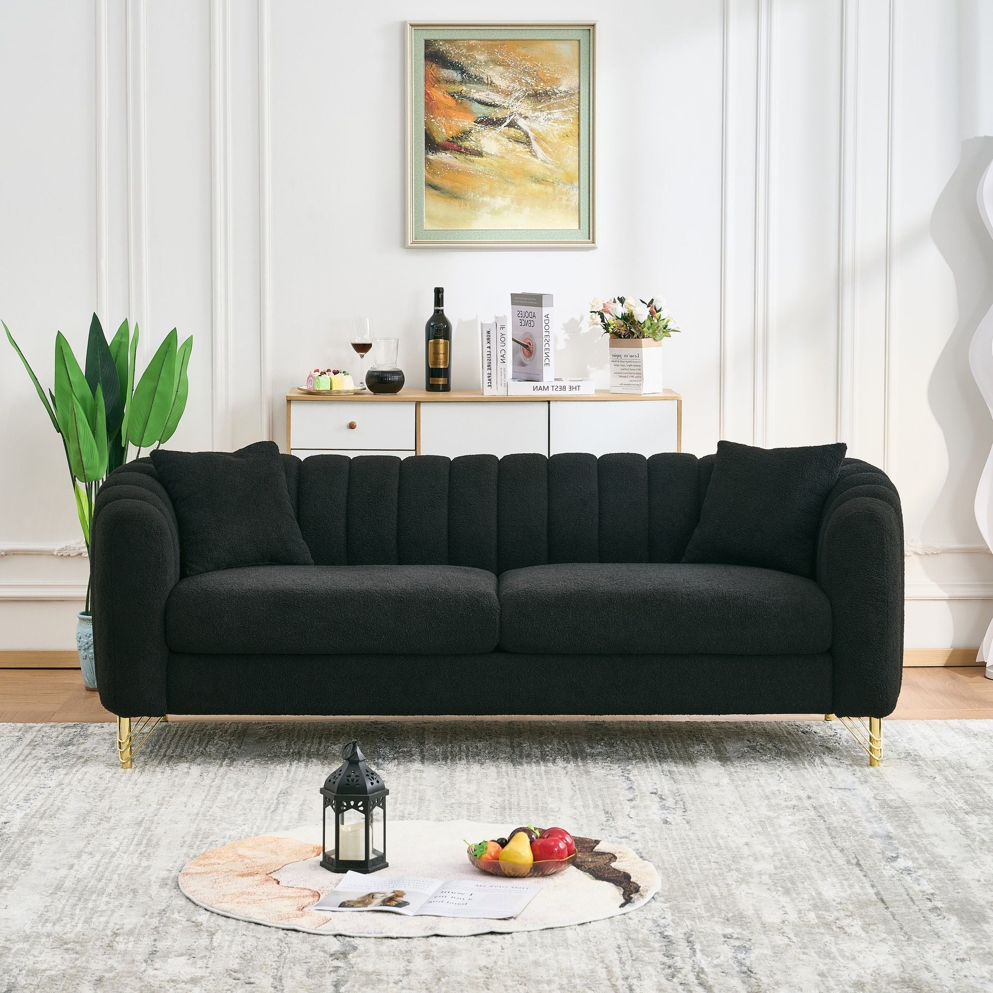 Oversized Sofa, Deep Tufted Couch