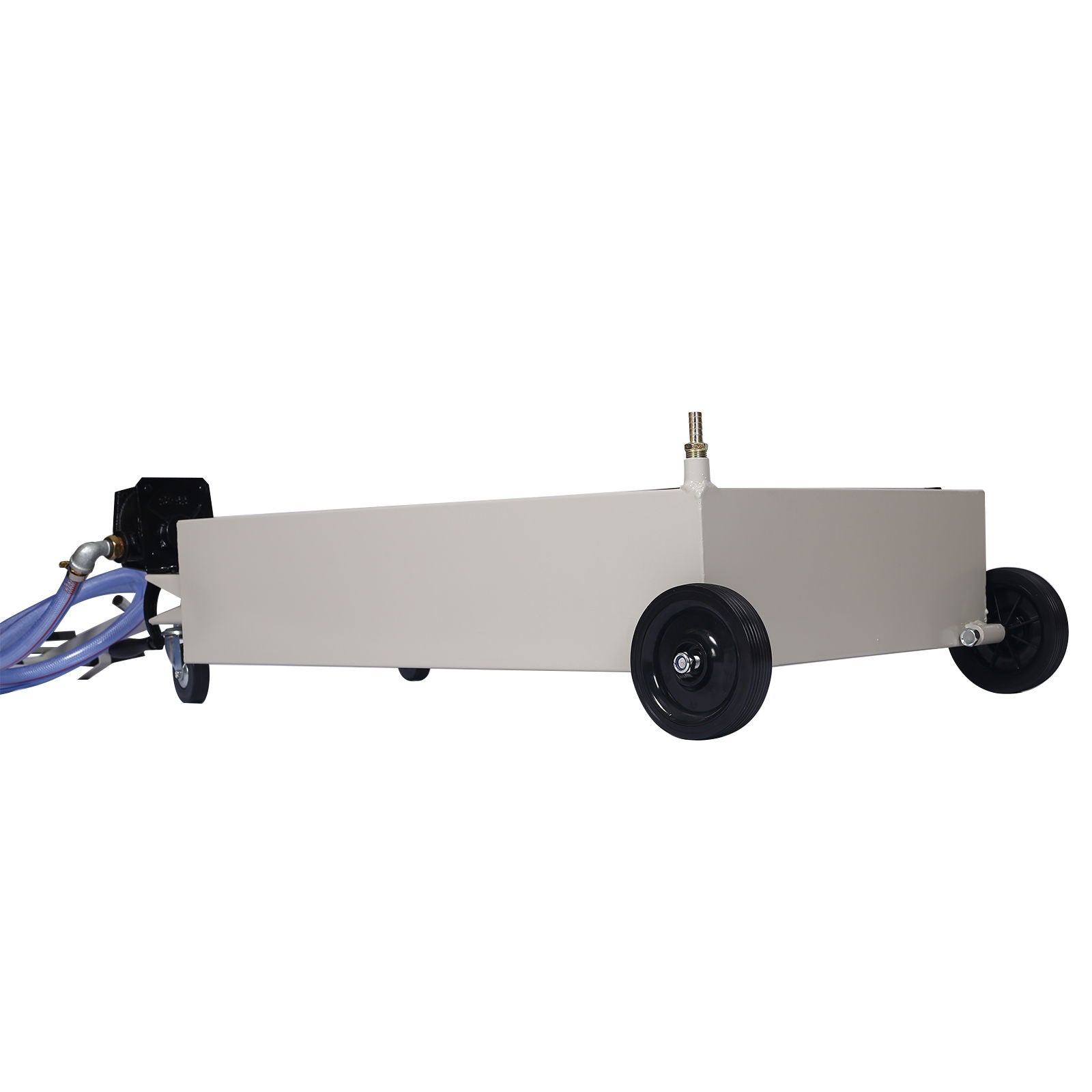 Heavy Duty 20 Gallon Low Profile Oil Drain With Pump Polypropylene - Gray