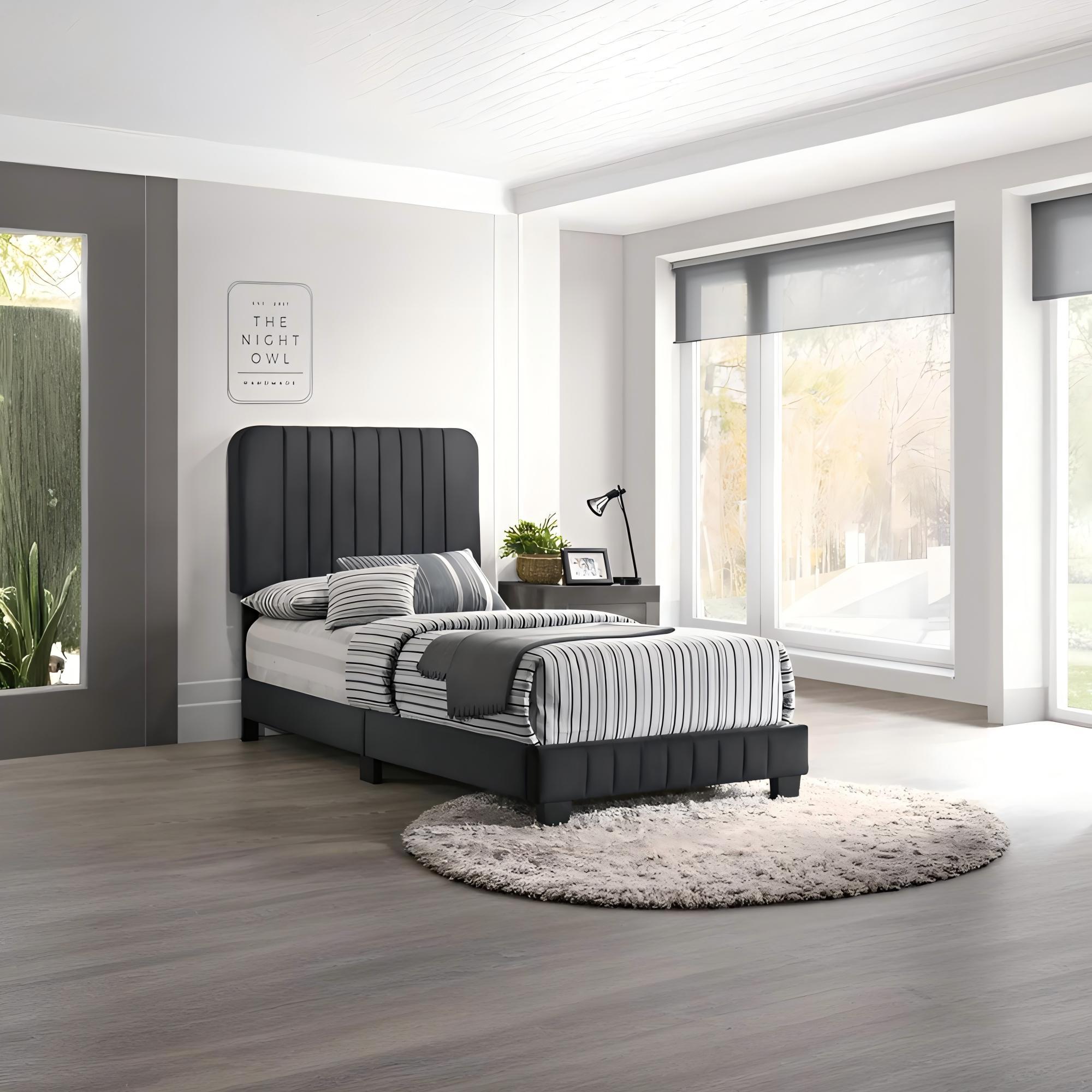 Channel Tufted Bed