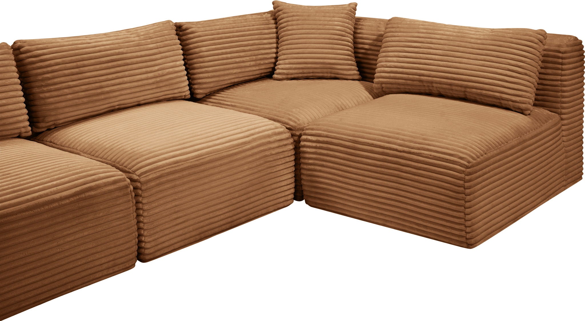 Shaggy - Fabric 4 Piece Modular Sectional
