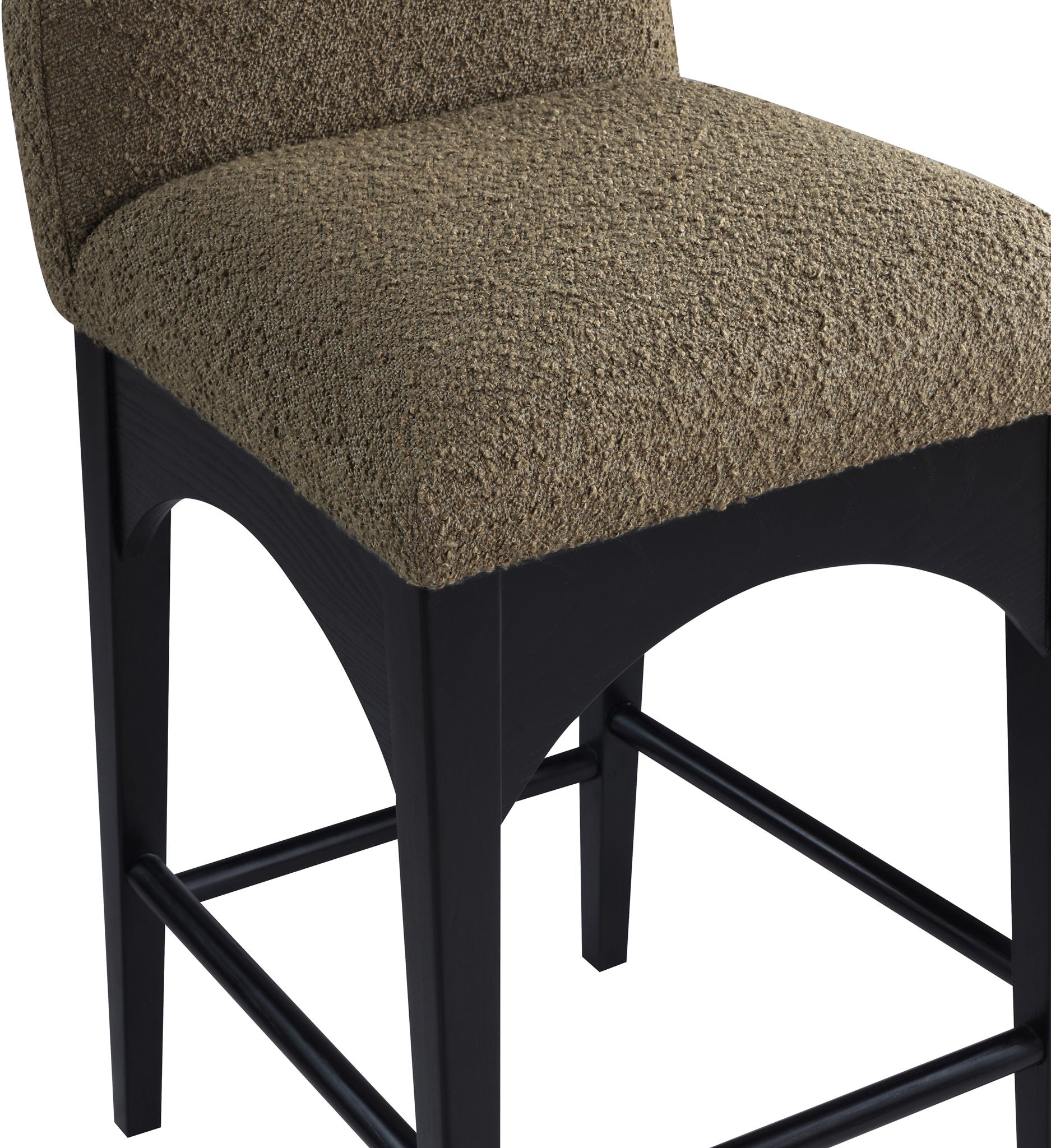 Waldorf - Boucle Stool With Black Legs