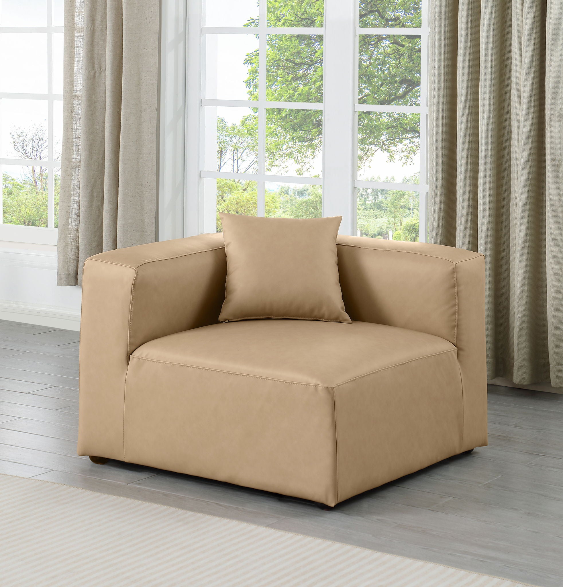 Cube - Corner Chair - Tan