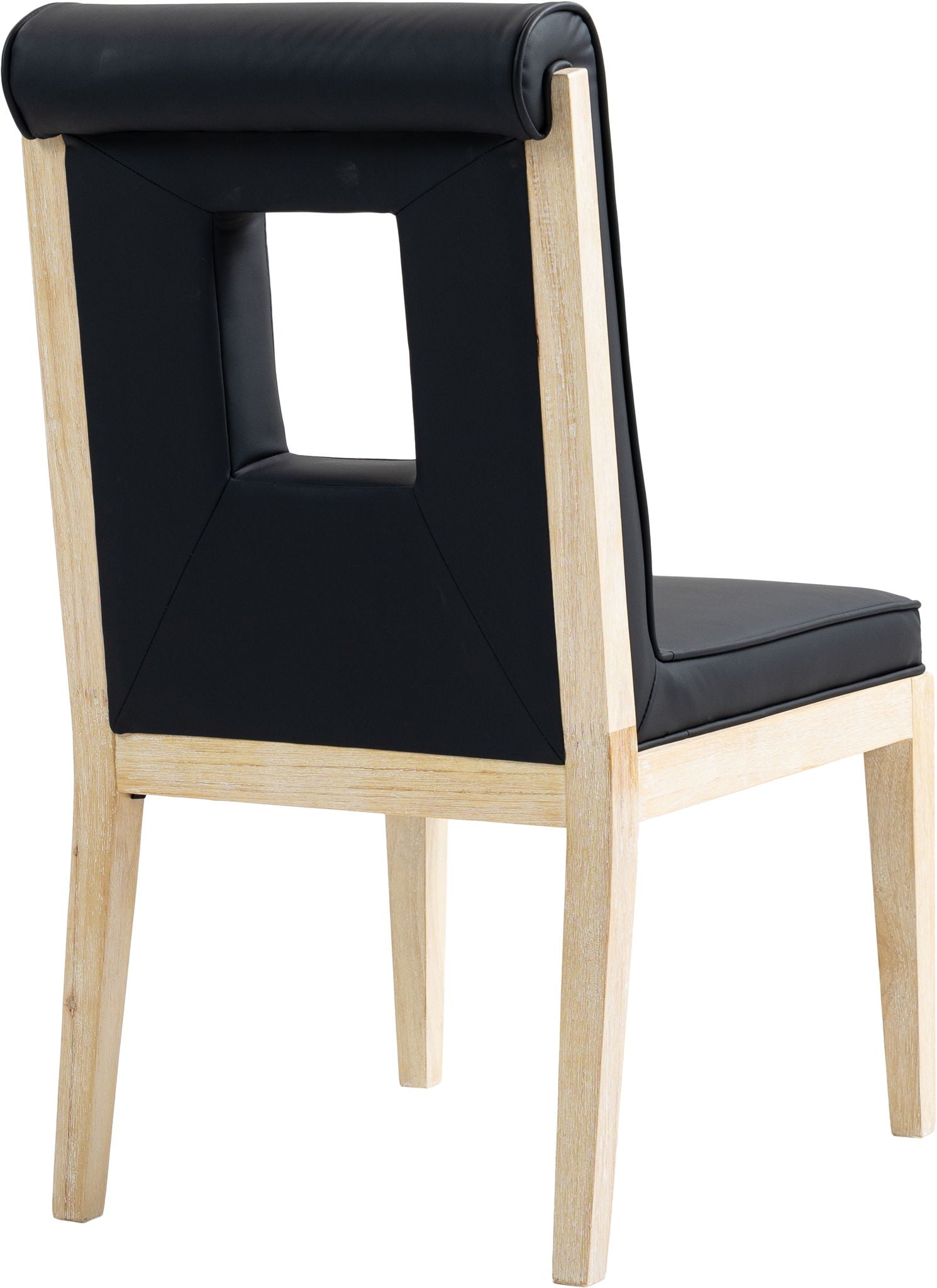 Gwendolyn - Faux Leather Dining Side Chair With Natural Frame (Set of 2)