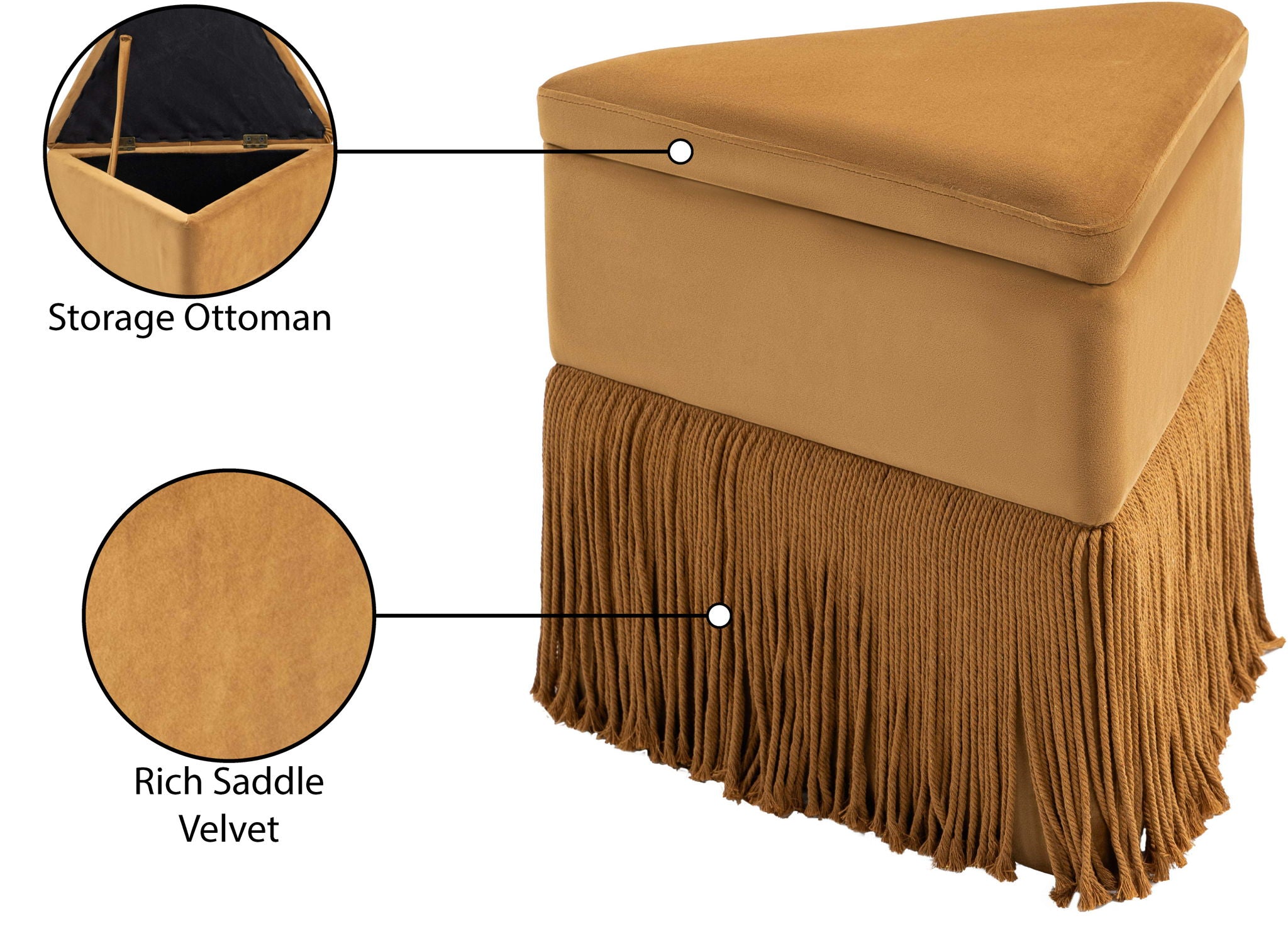 Trivoli - Ottoman / Stool - Saddle