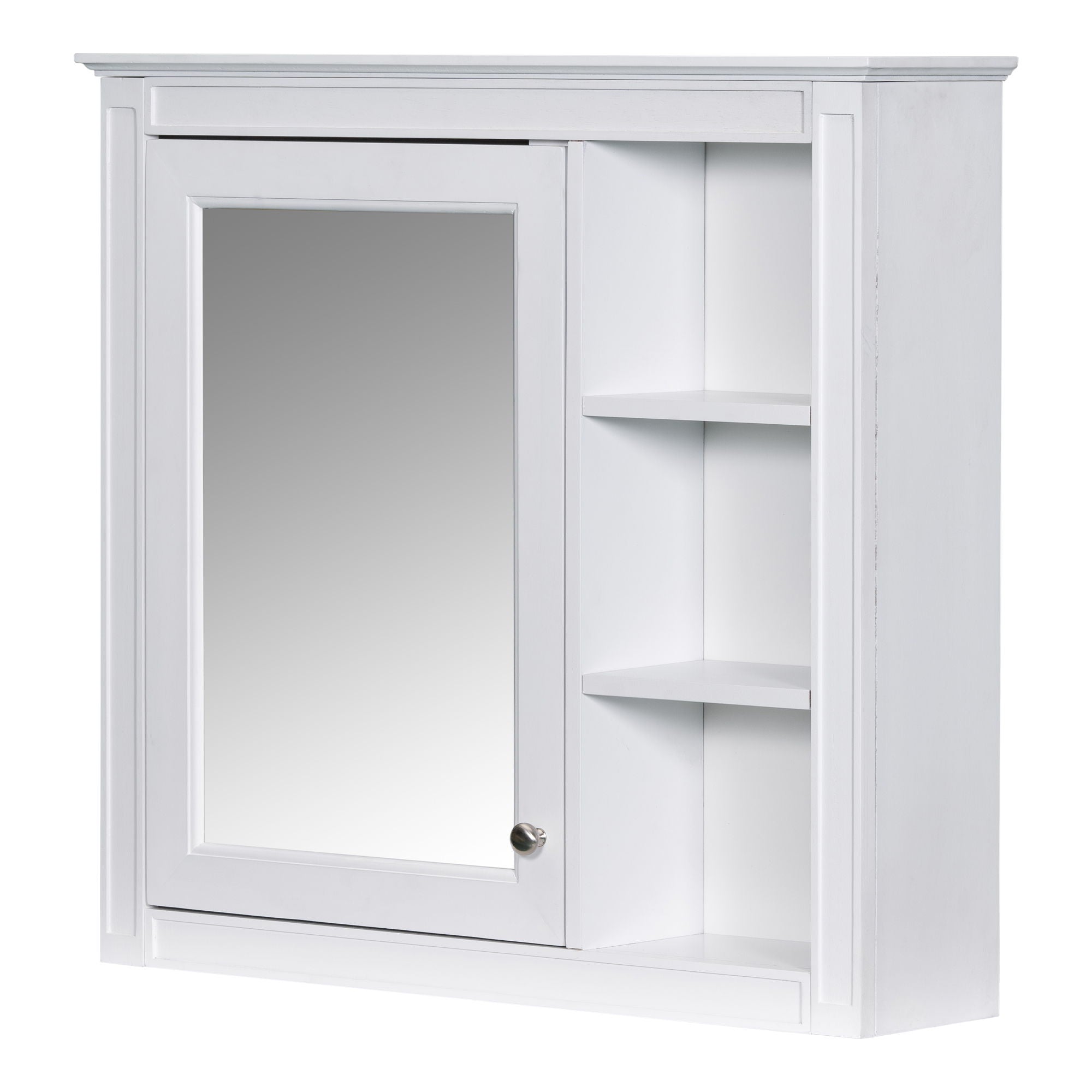 Wall Mounted Medicine Cabinet With Mirror And 3 Open Shelves