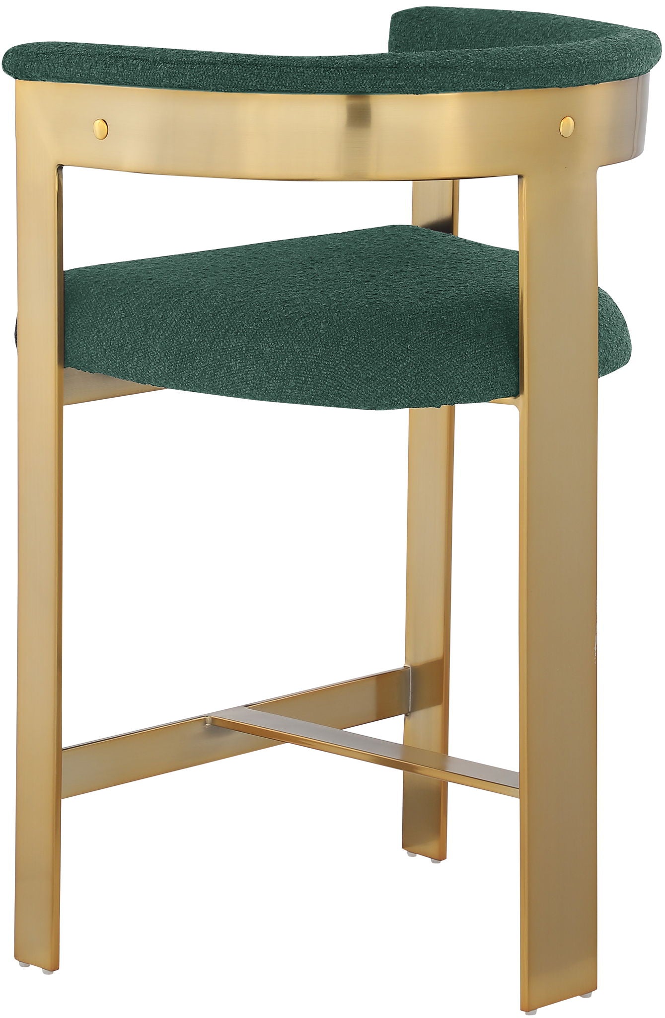 Romeo - Boucle Counter Stool With Gold Base (Set of 2)