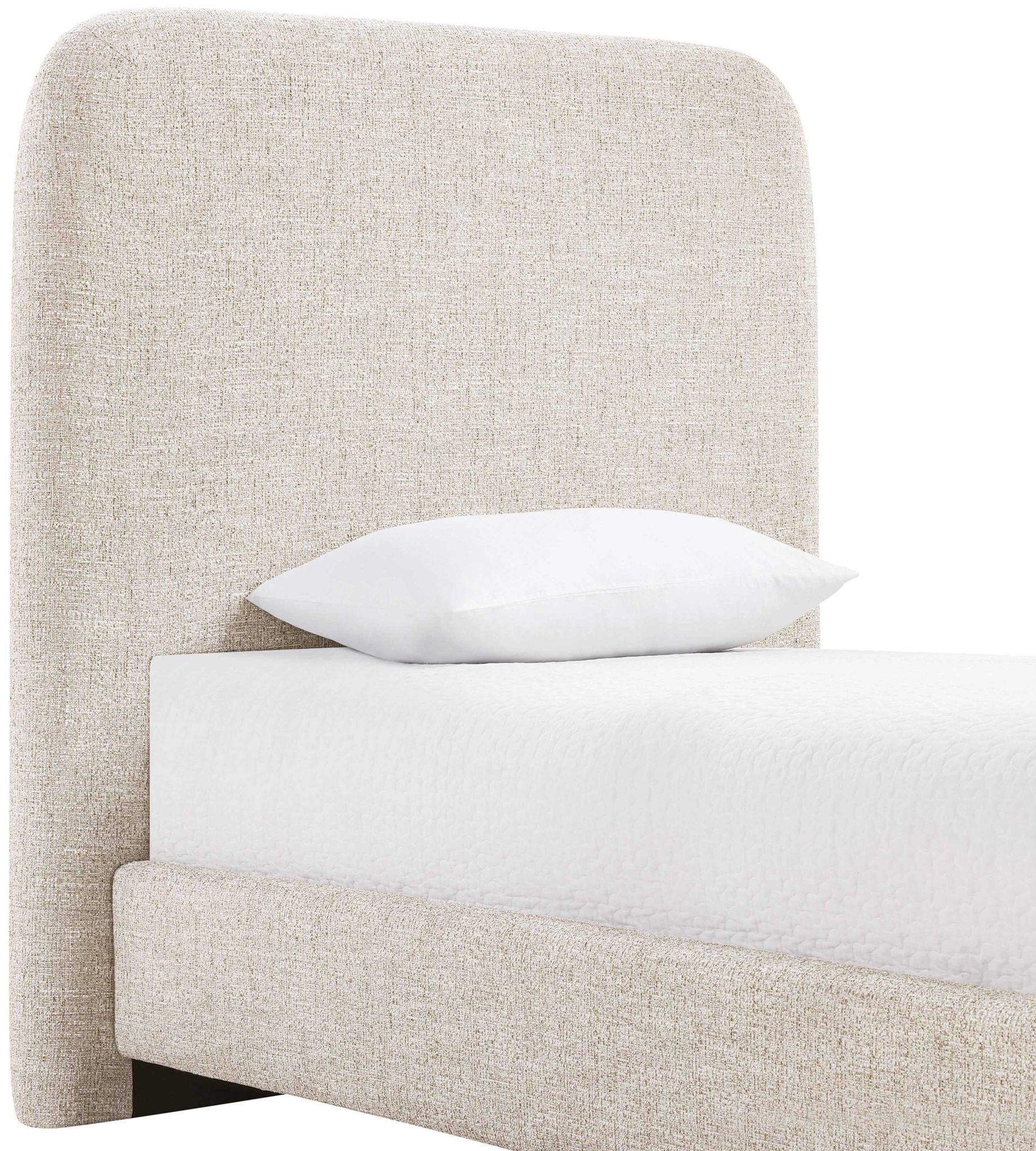 Fira - Linen Textured Fabric Upholstered Bed