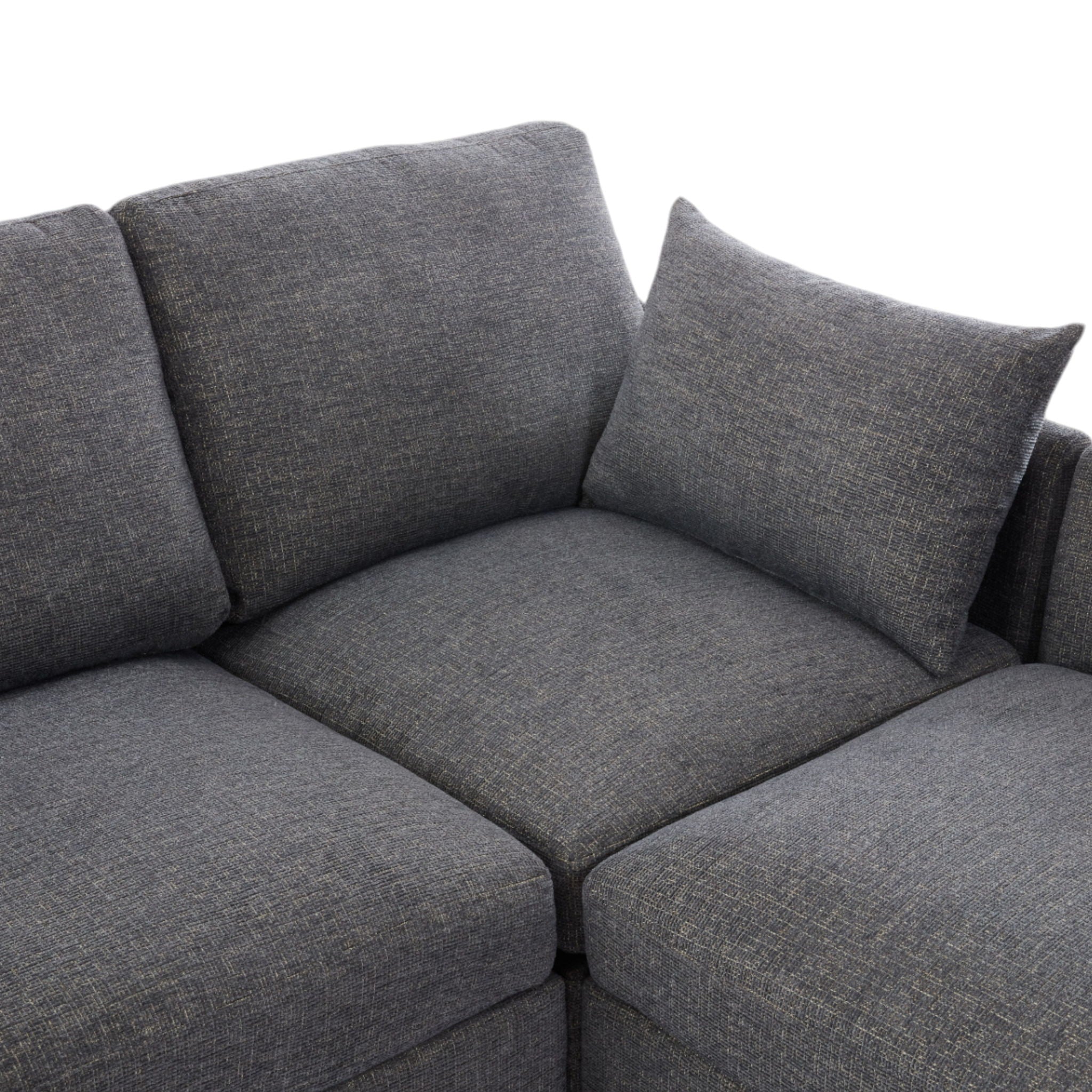Sectional Sofa Modular U-Shaped With Ottoman & USB Ports