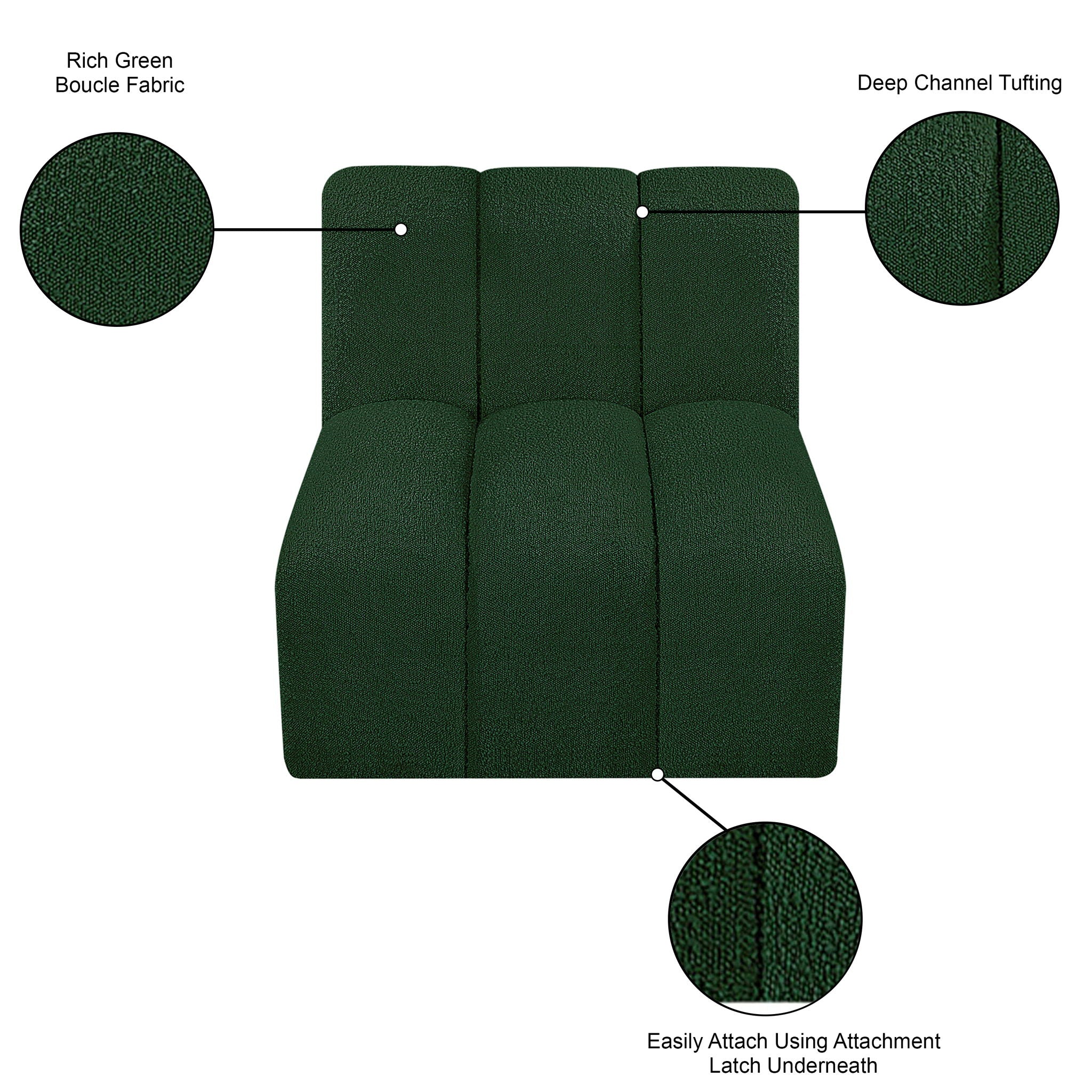 Arc - Boucle Fabric Straight Chair