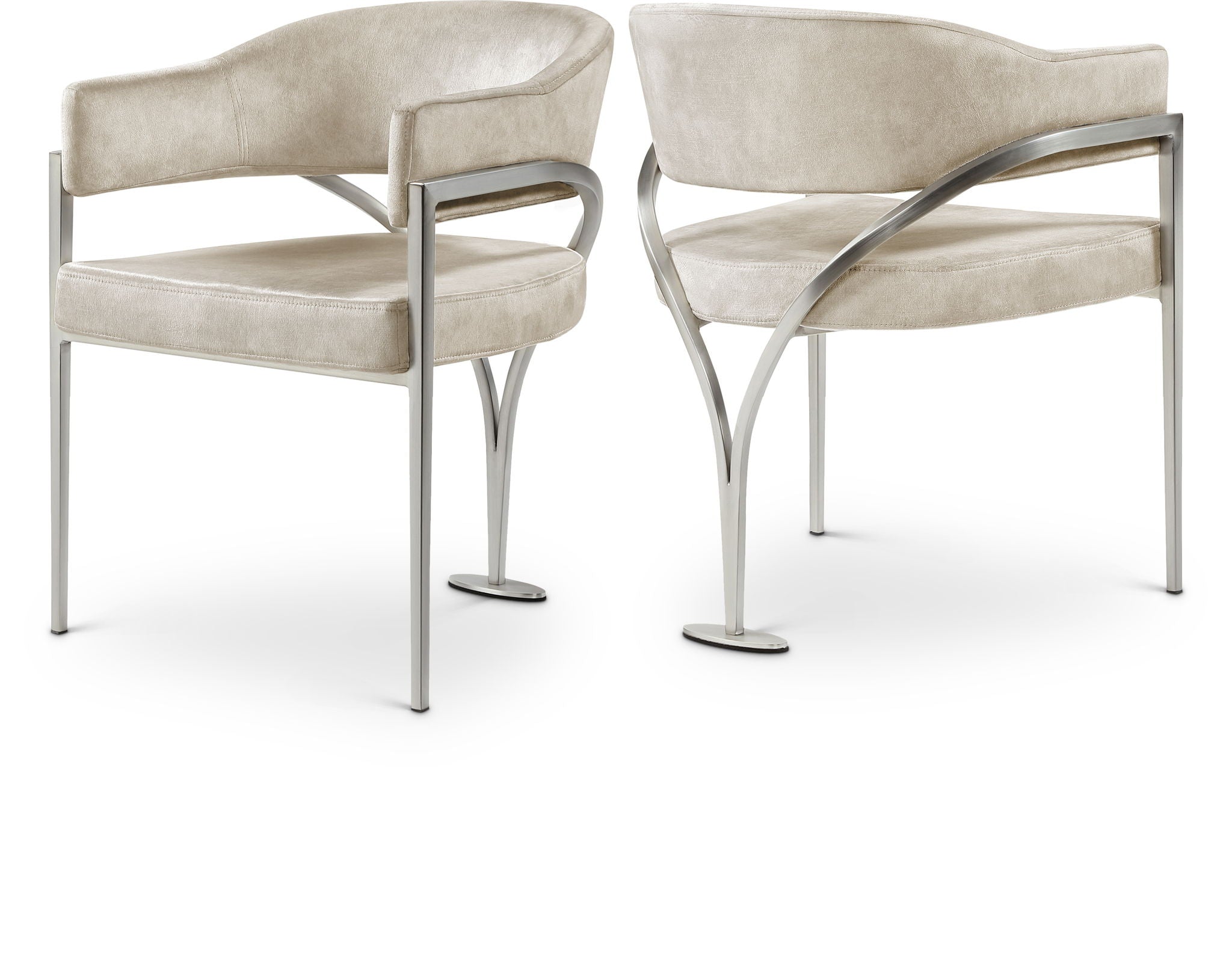 Madelyn - Dining Chair (Set of 2) - Brushed Chrome