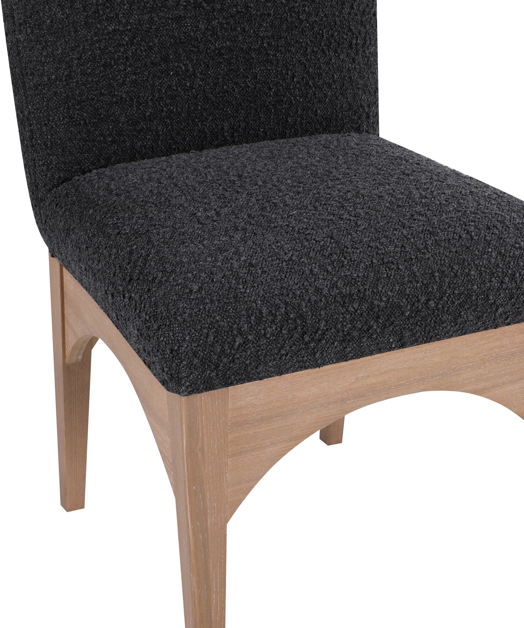 Waldorf - Boucle Dining Side Chair With Natural Legs