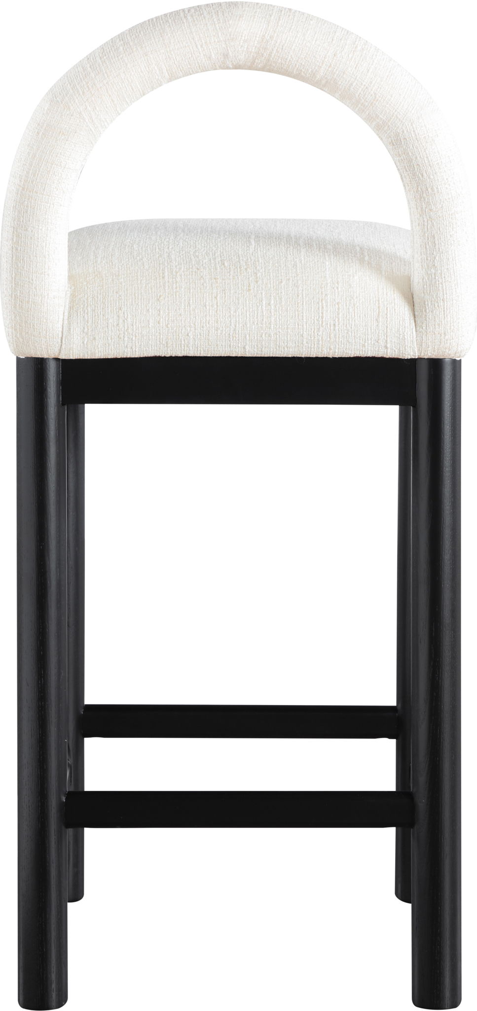 Conrad - Linen Counter Stool With Black Legs